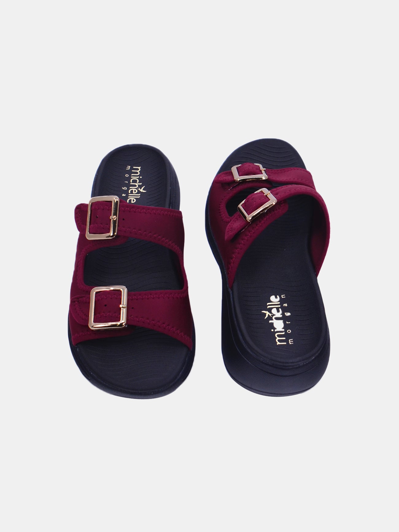 Michelle Morgan 214RJ533 Women's Casual Sandals #color_Maroon