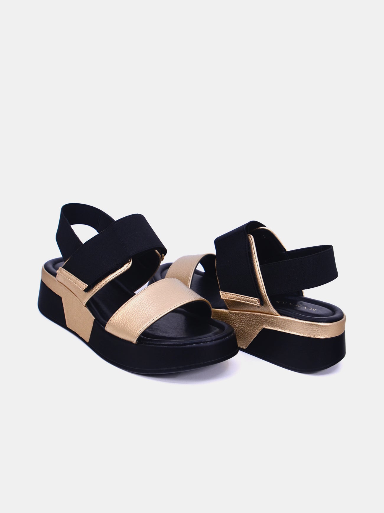 Mynaal Orlena Women's Flatform Sandals #color_Gold