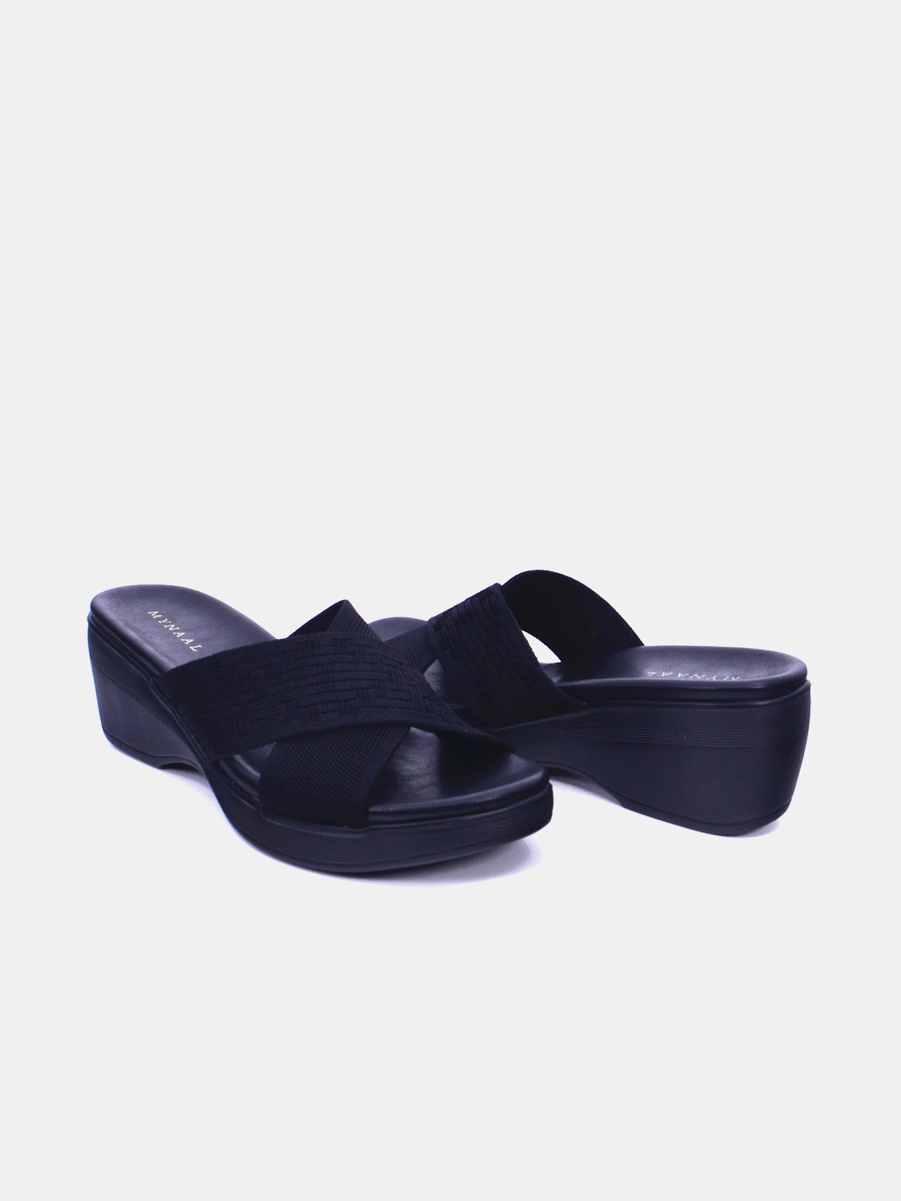 Mynaal Luminelle Women's Wedge Sandals #color_Black