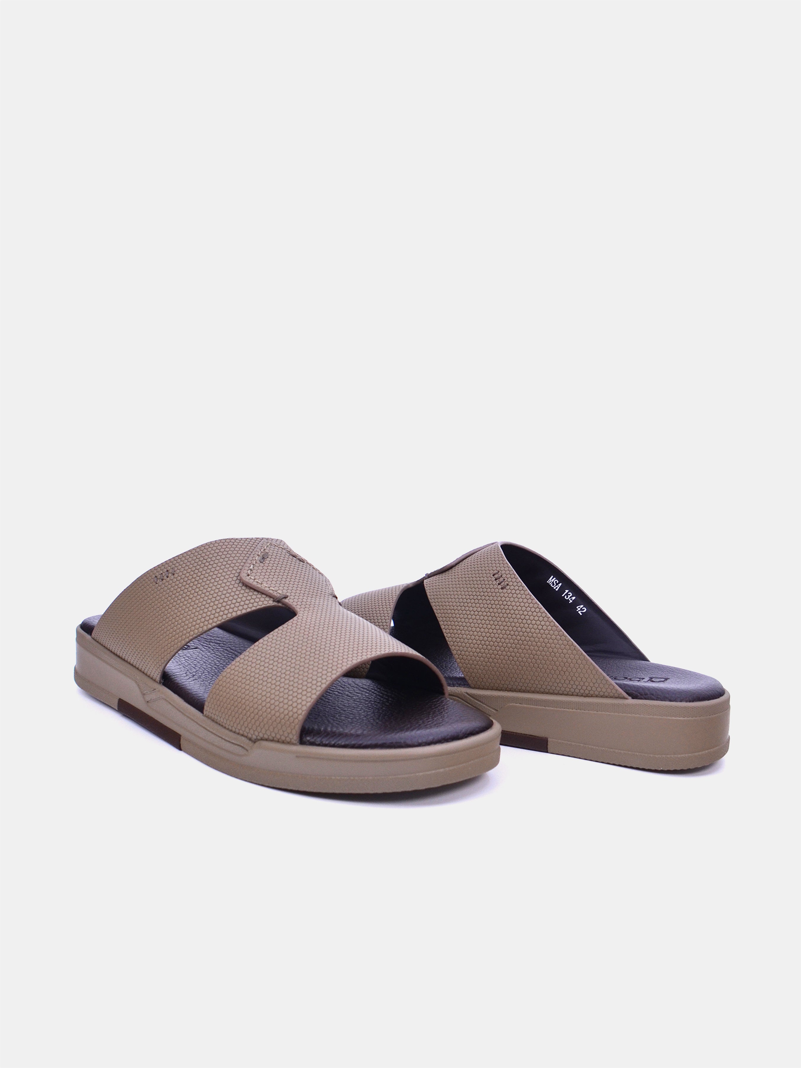 Barjeel Uno MSA134 Men Arabic Sandals #color_Beige