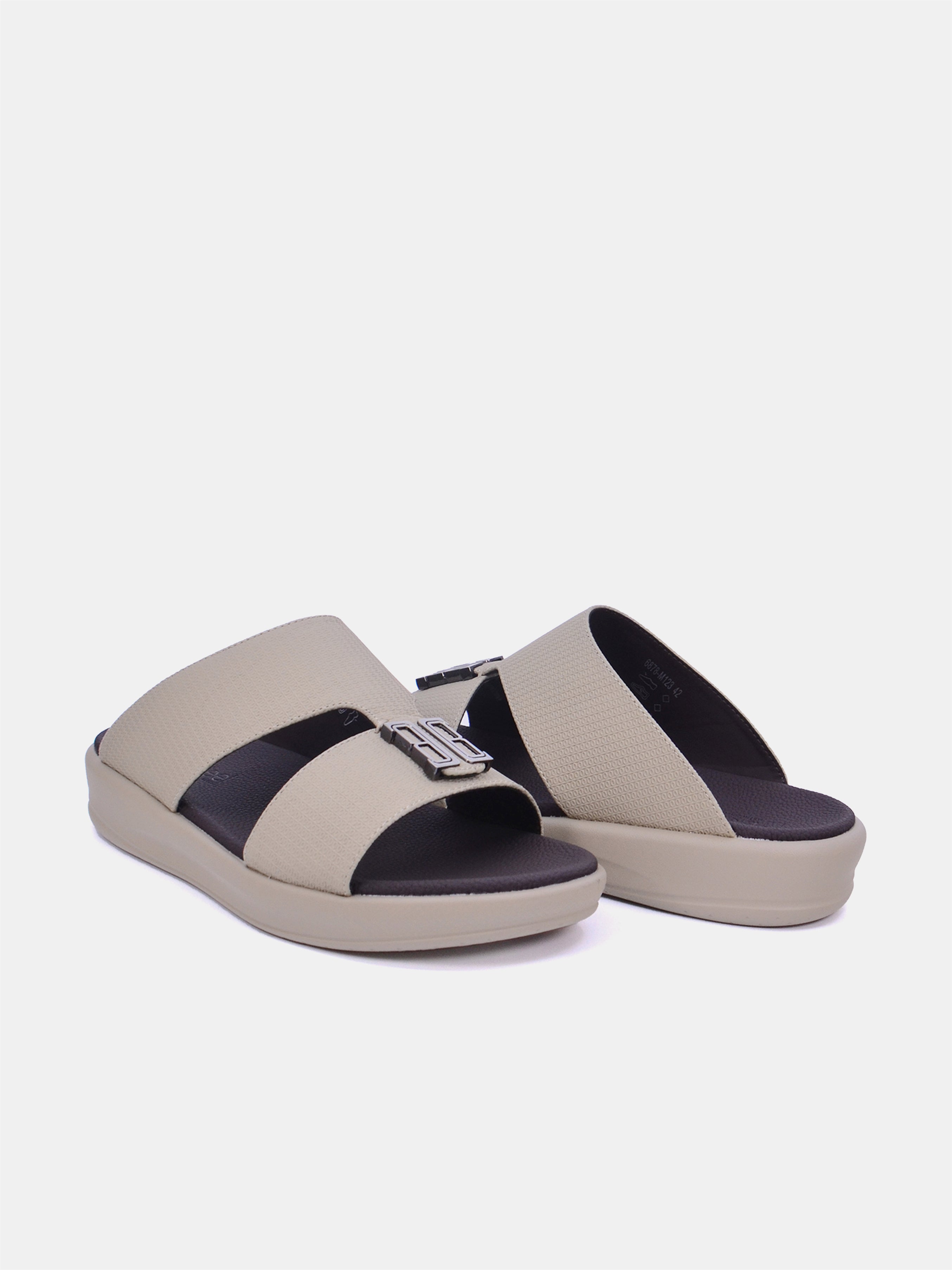 Barjeel Uno M 123 Men's Arabic Sandals #color_beige