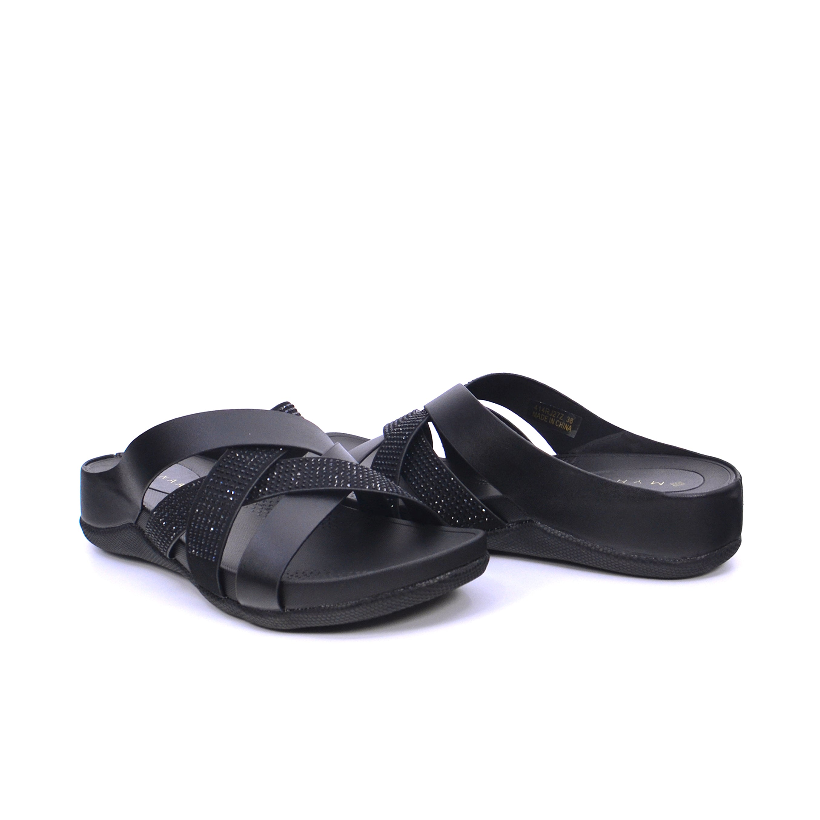Mynaal 414Rj27Z Women's Slip-On Sandal #color_Black
