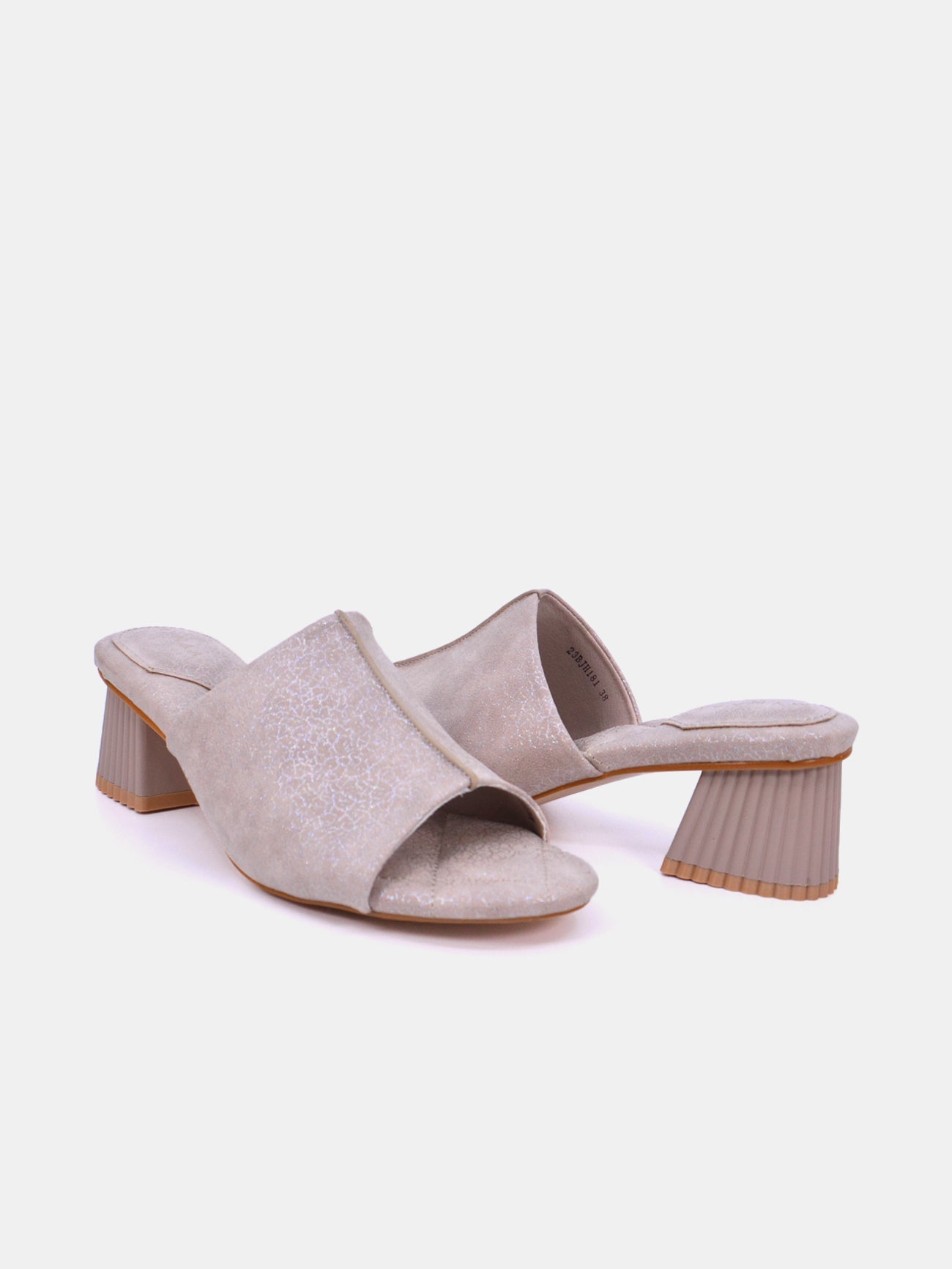 Mynaal Omira Women's Block Heel Sandals #color_Beige