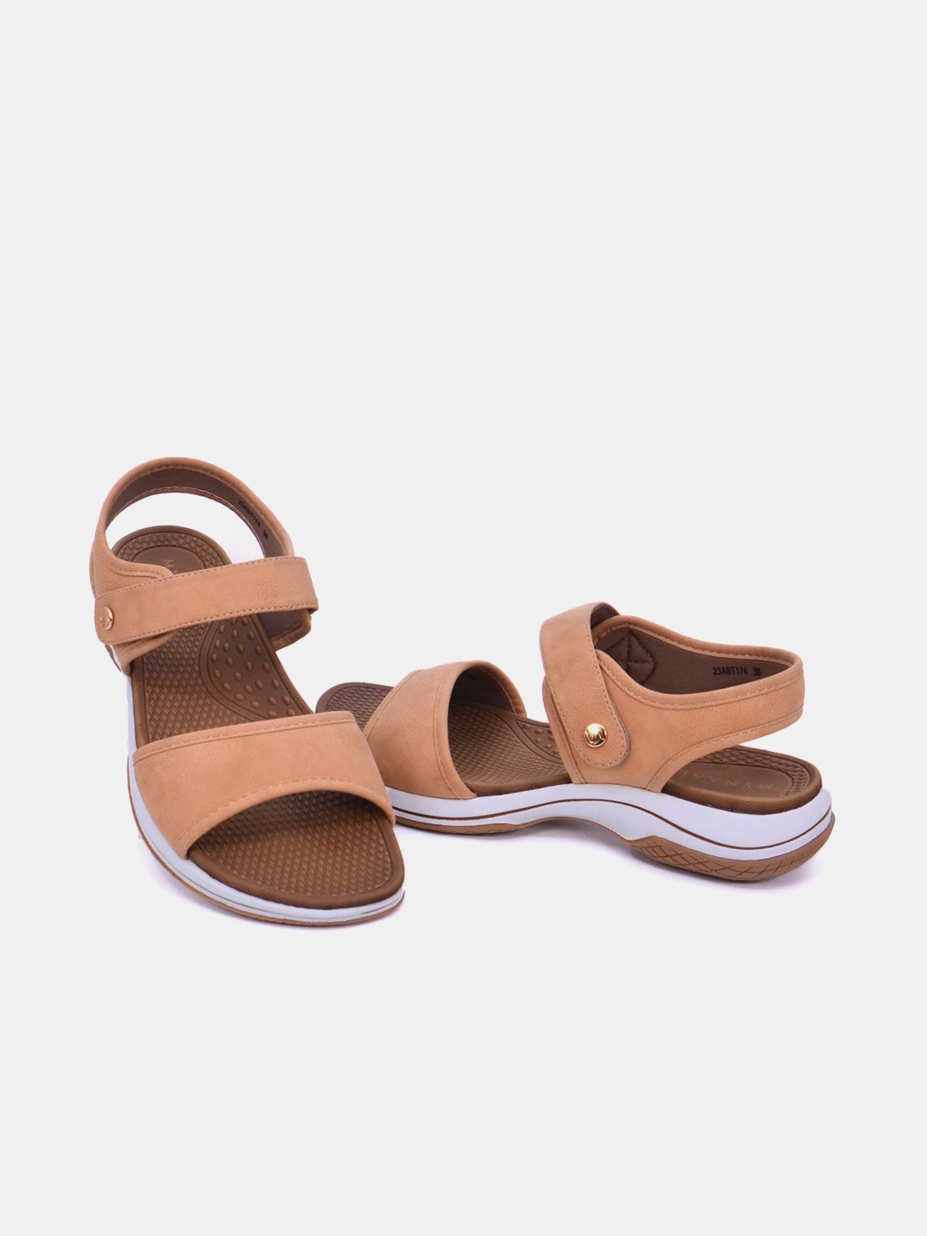 Mynaal Elysia Women's Flat Sandals #color_Beige