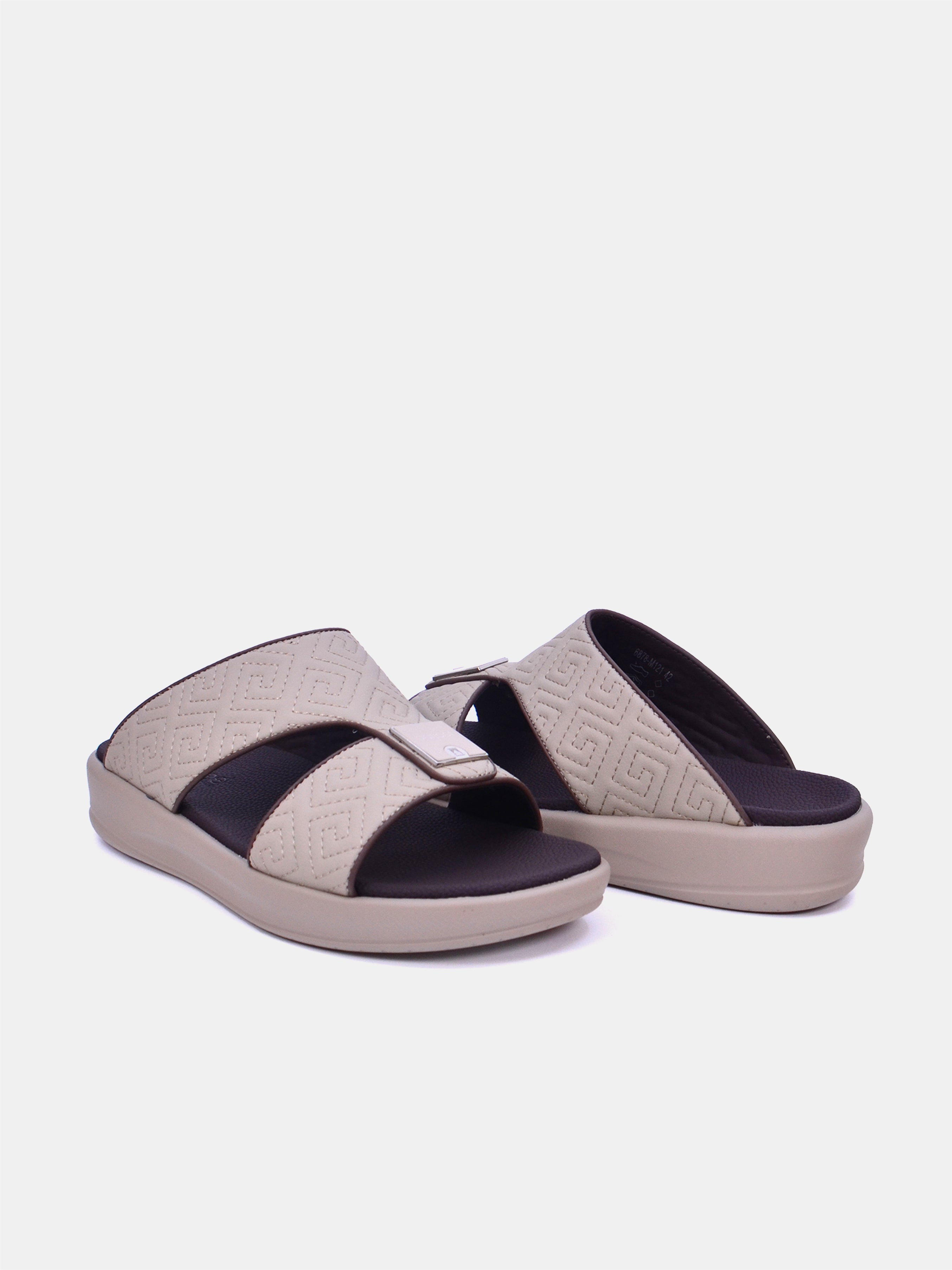 Barjeel Uno M 121 Men's Arabic Sandals #color_beige