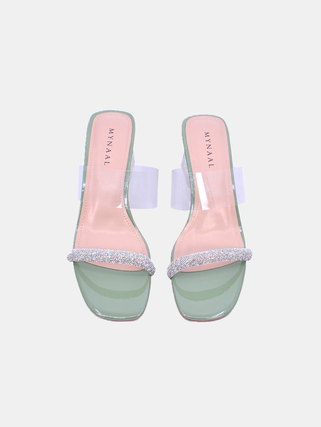 Mynaal Quira Women's Block Heel Sandals #color_Green