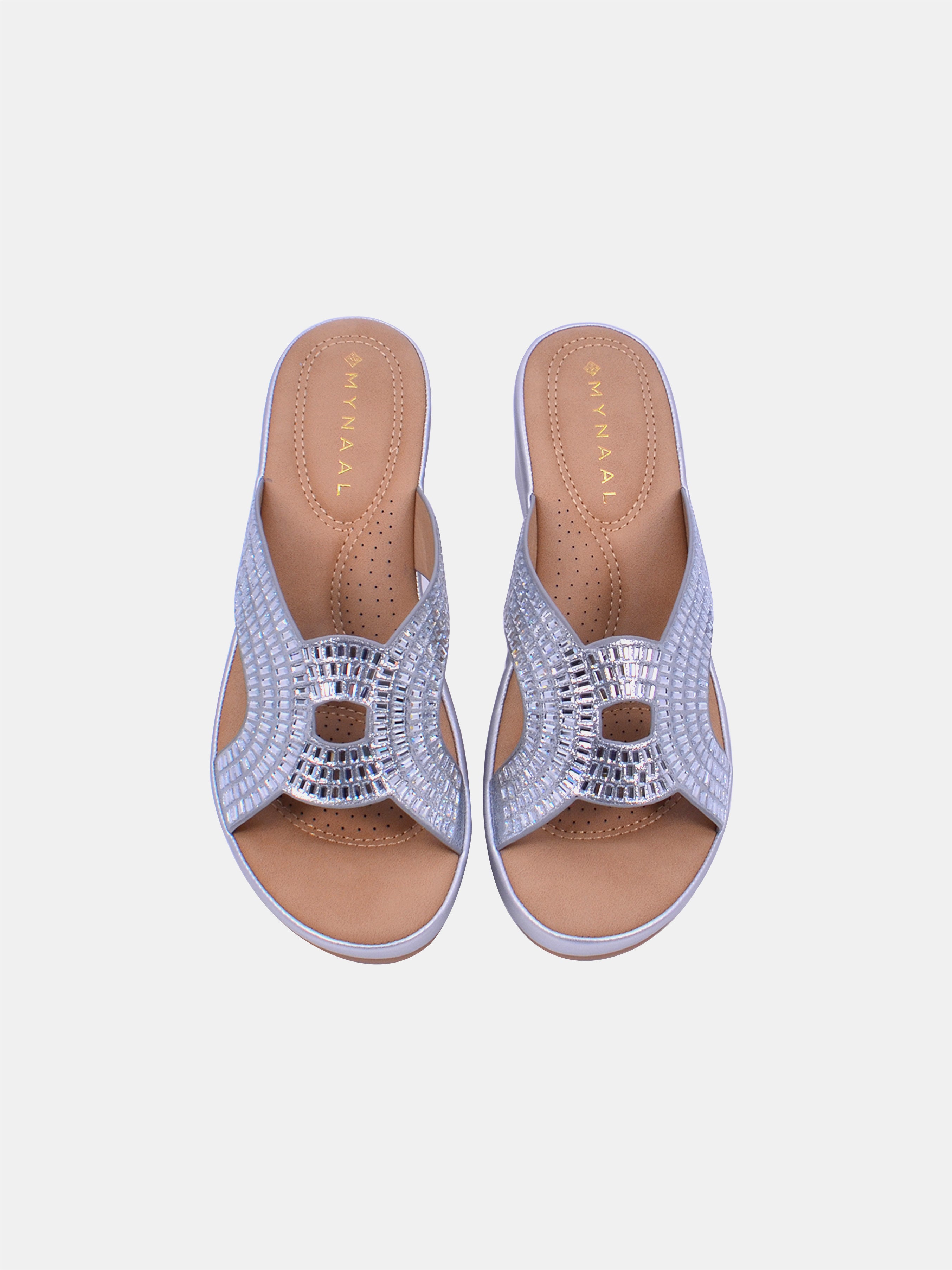 Mynaal Ayzara Women's Sandals #color_silver