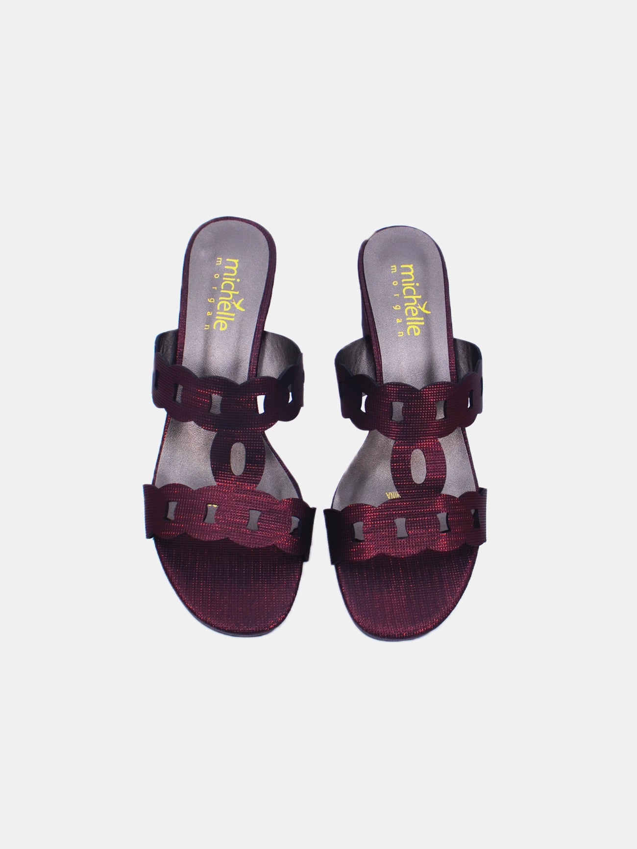 Michelle Morgan 314RJ198 Women's Heeled Sandals #color_Maroon