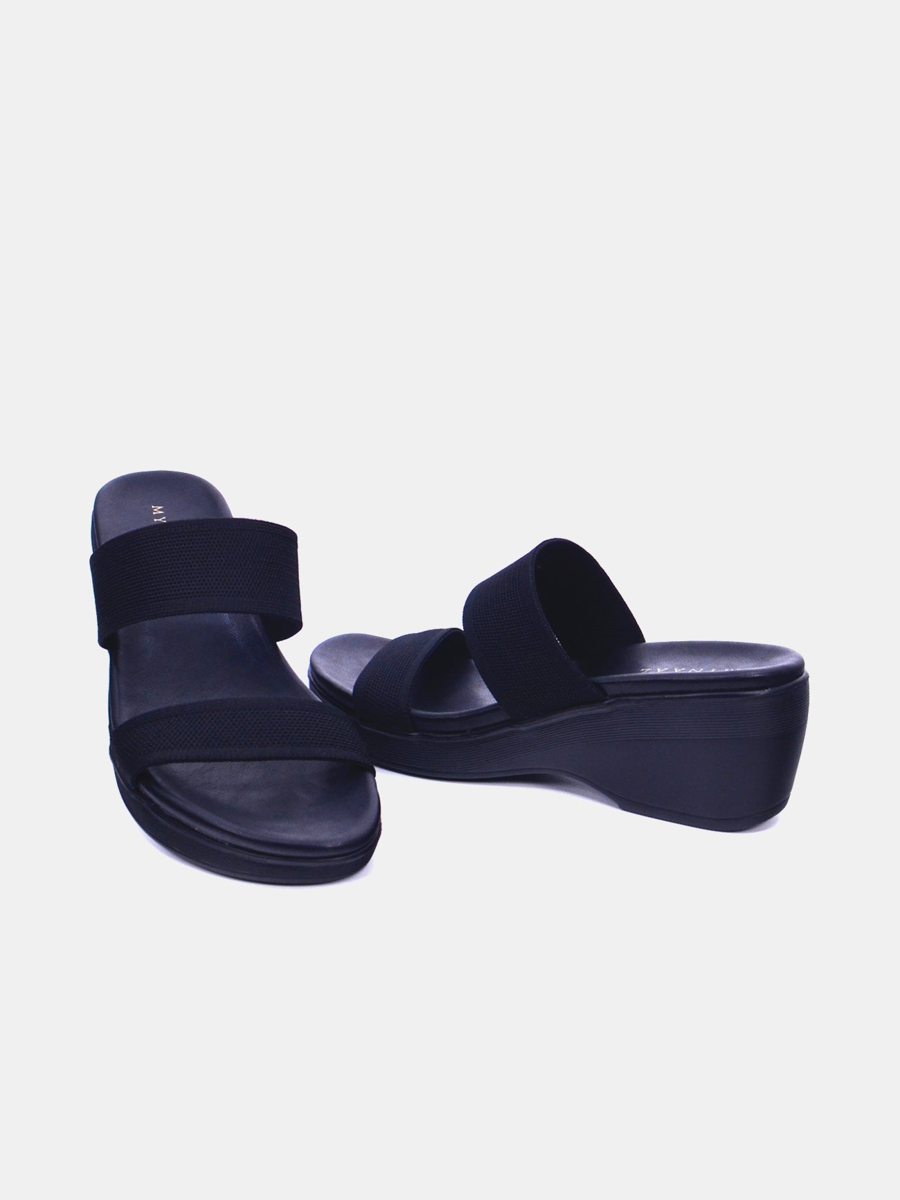 Mynaal Lucienne Women's Wedge Sandals #color_Black