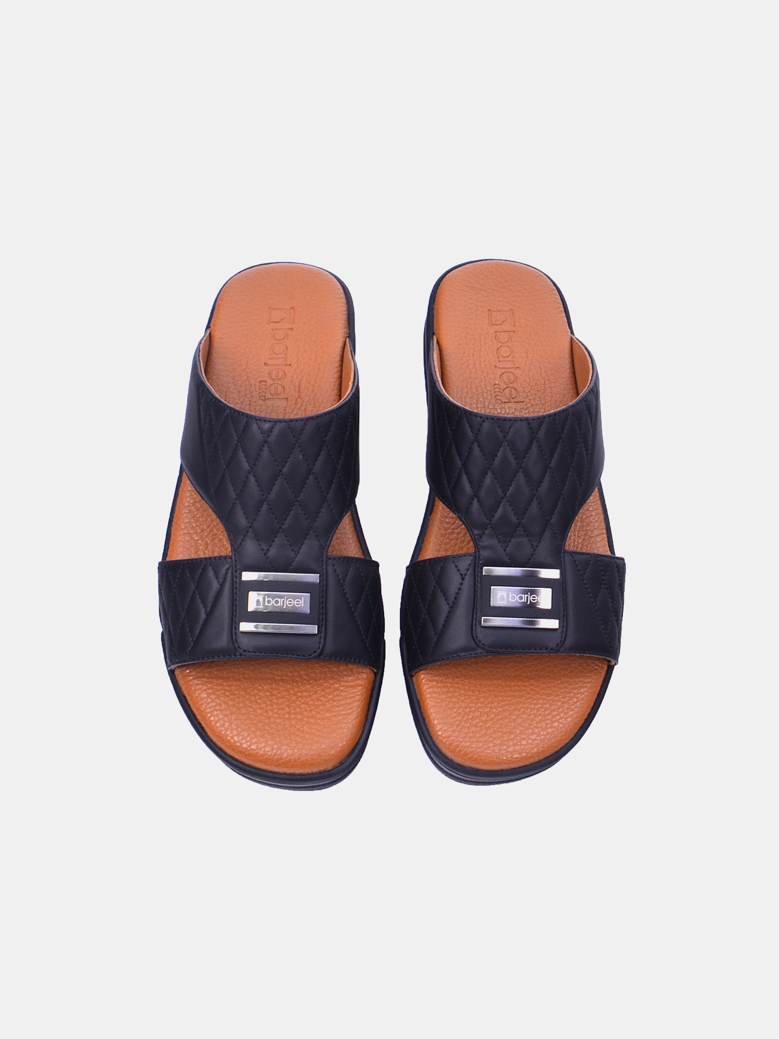 Barjeel Uno MSA138 Men Arabic Sandals #color_Black