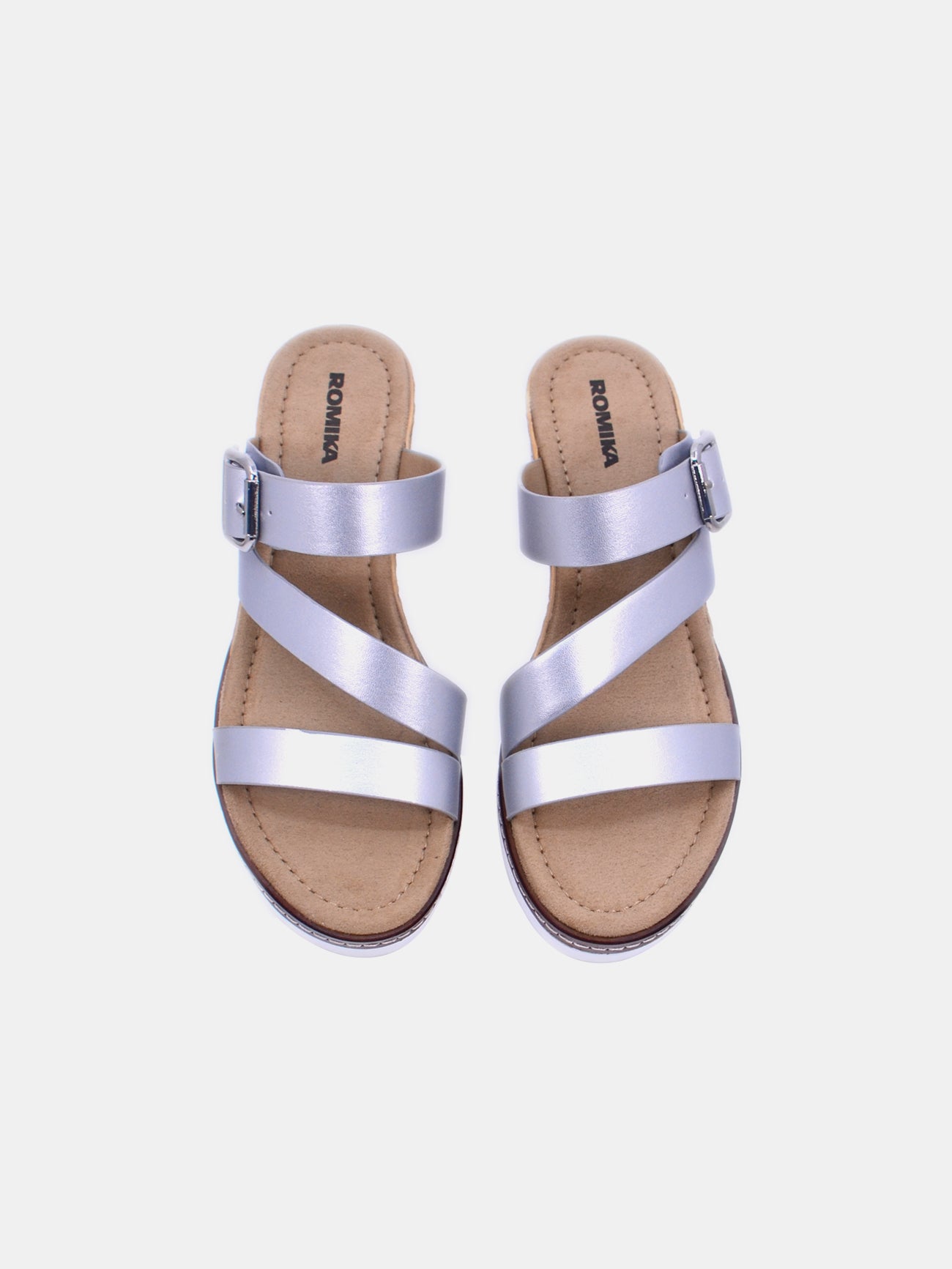 Romika 91404-AR653 Wedge Sandals #color_Silver