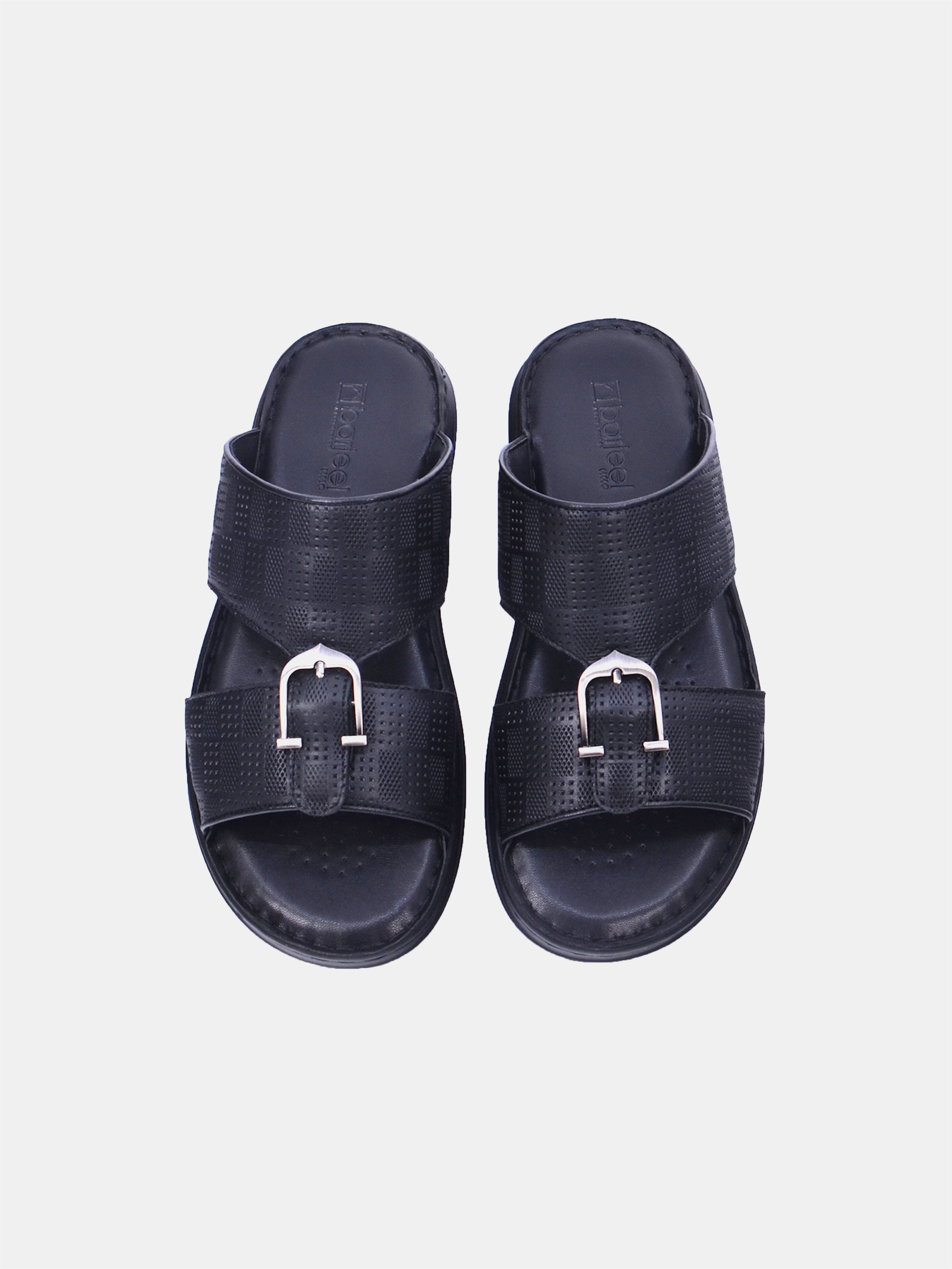 Barjeel Uno 21410-64 Men Arabic Sandals #color_Black