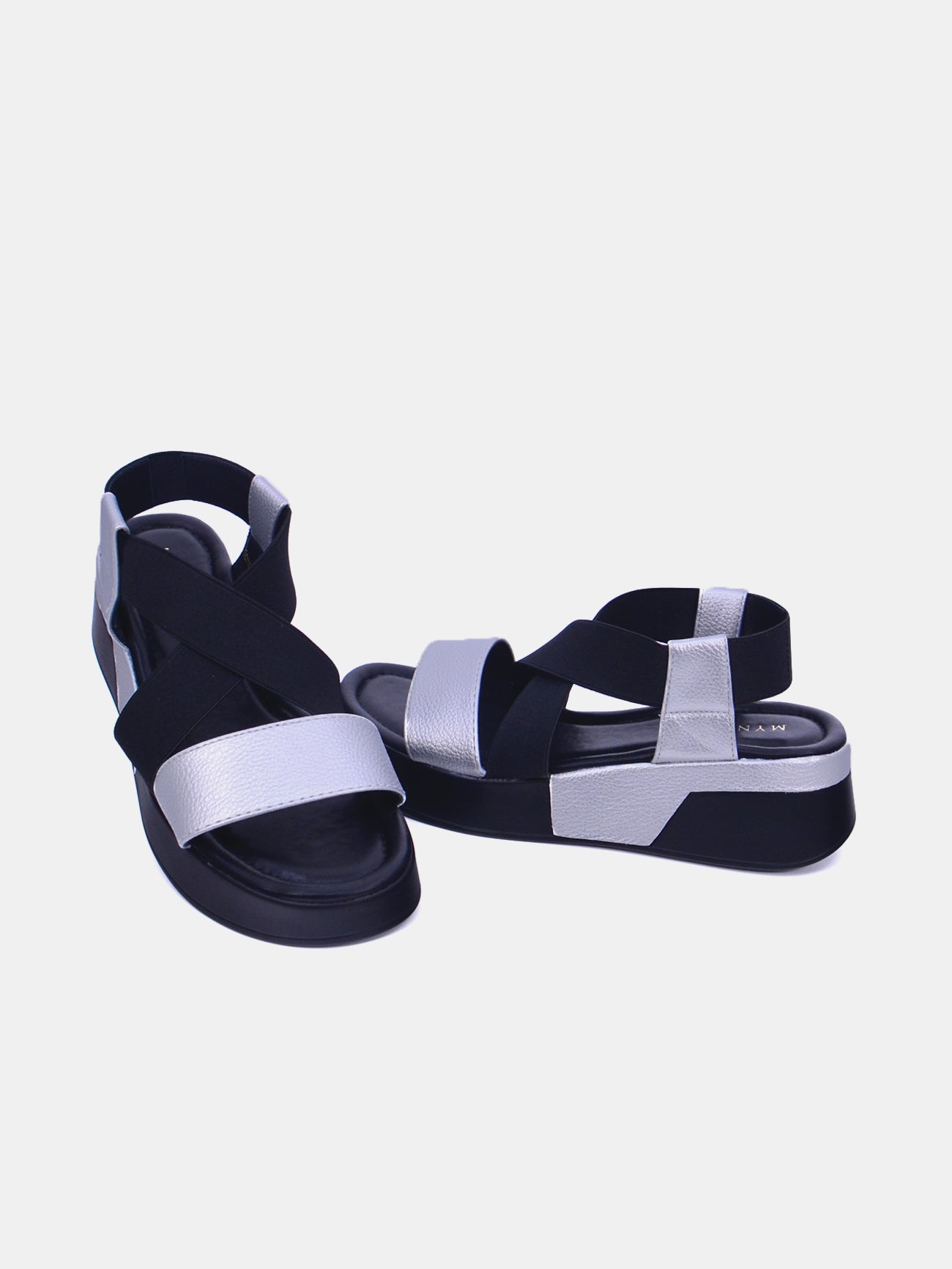 Mynaal Seraphina Women's Flatform Sandals #color_Silver