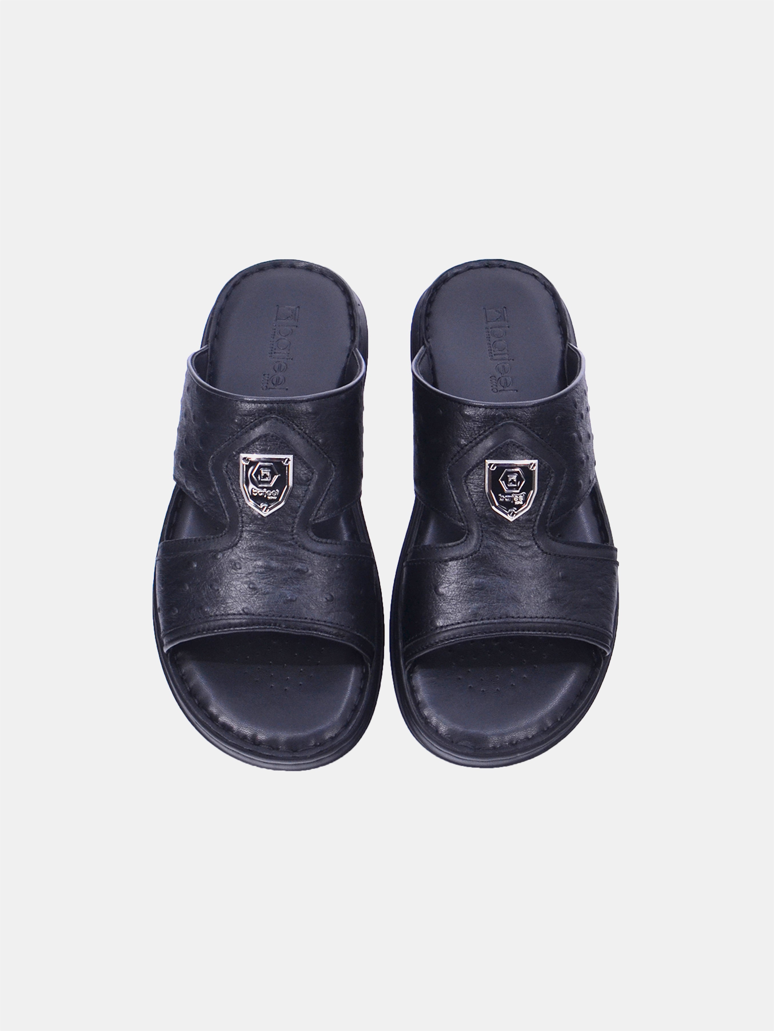 Barjeel Uno 21410-60 Men Arabic Sandals #color_Black