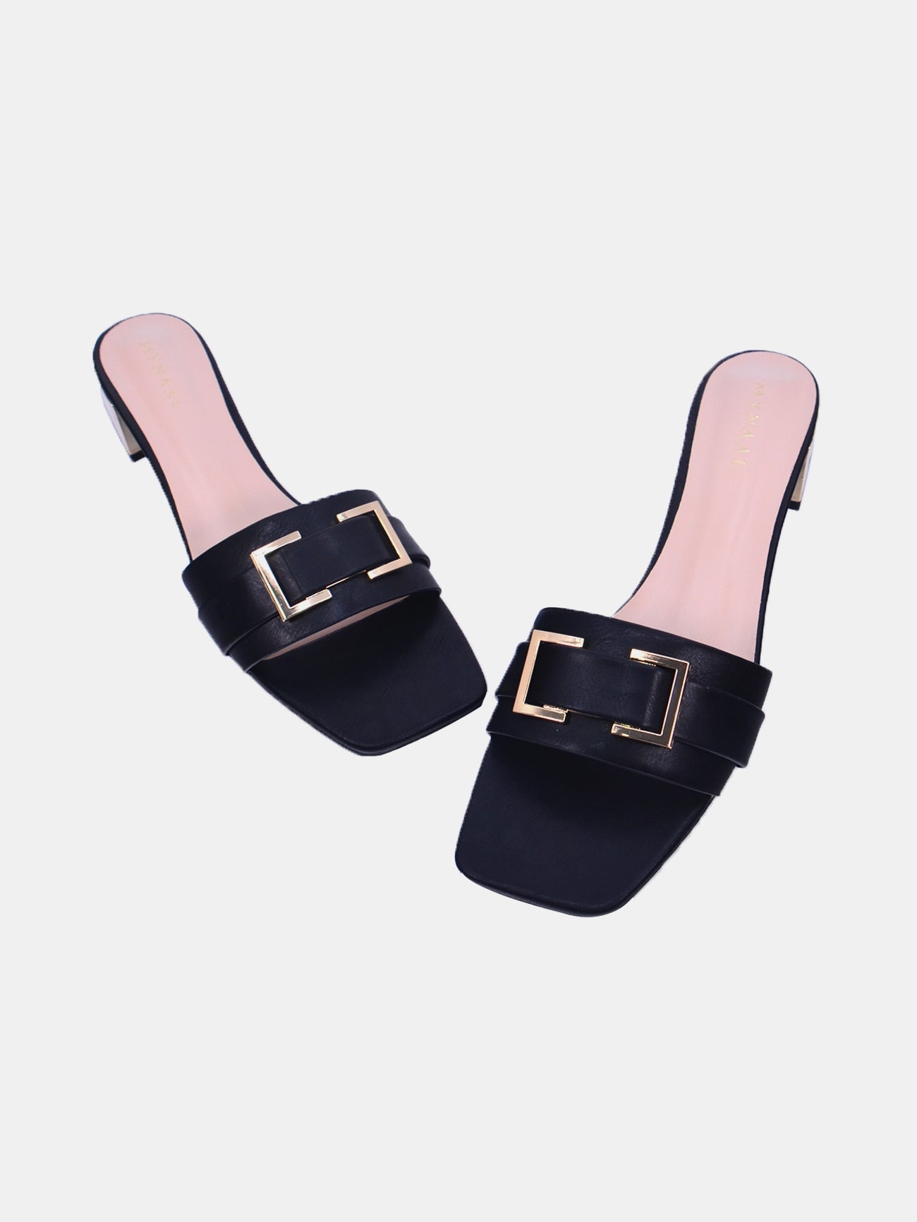 Mynaal Serix Women's Block Heel Sandals #color_Black