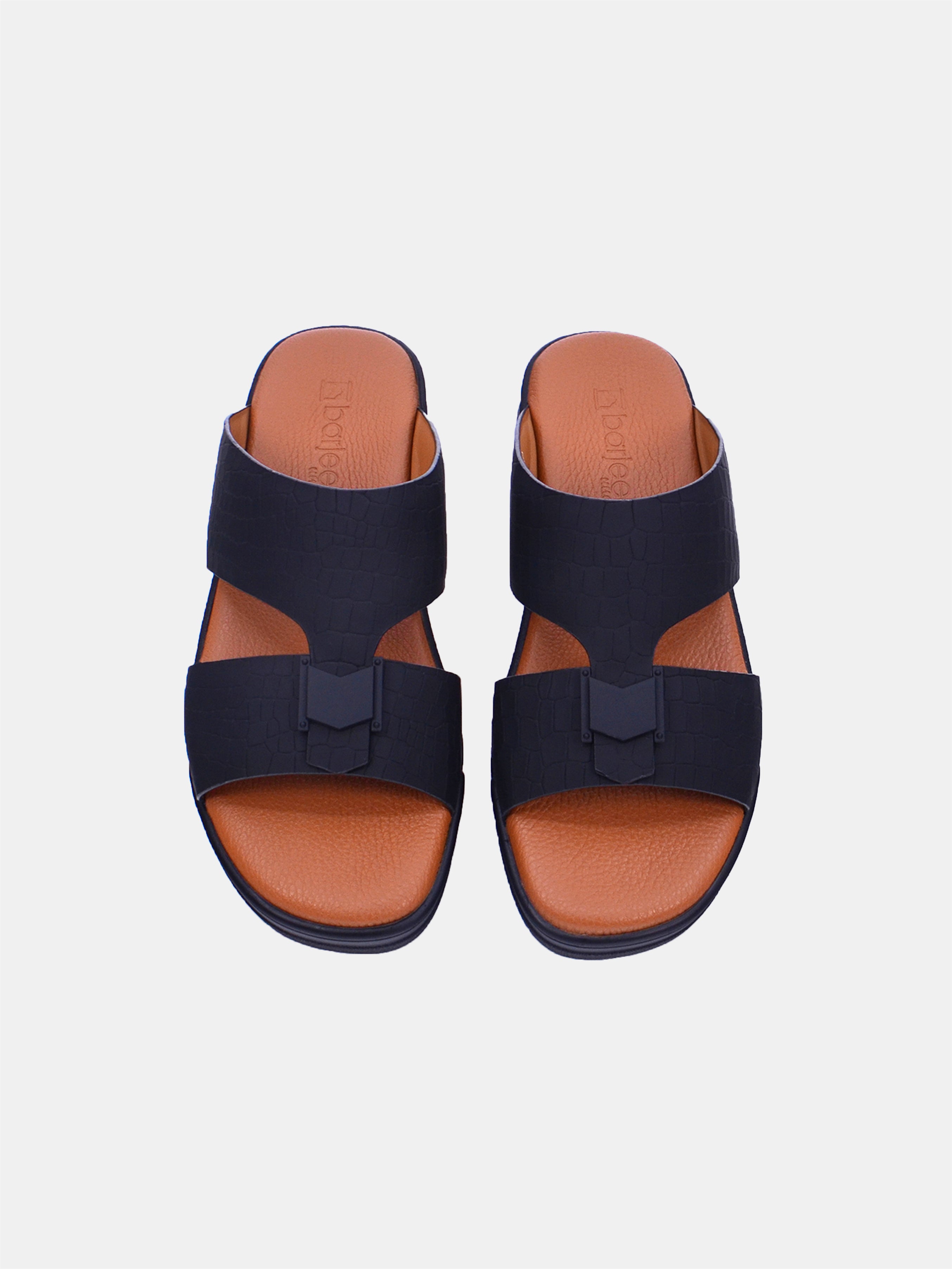 Barjeel Uno TAM Sole MSA-128 Men's Arabic Sandals #color_black