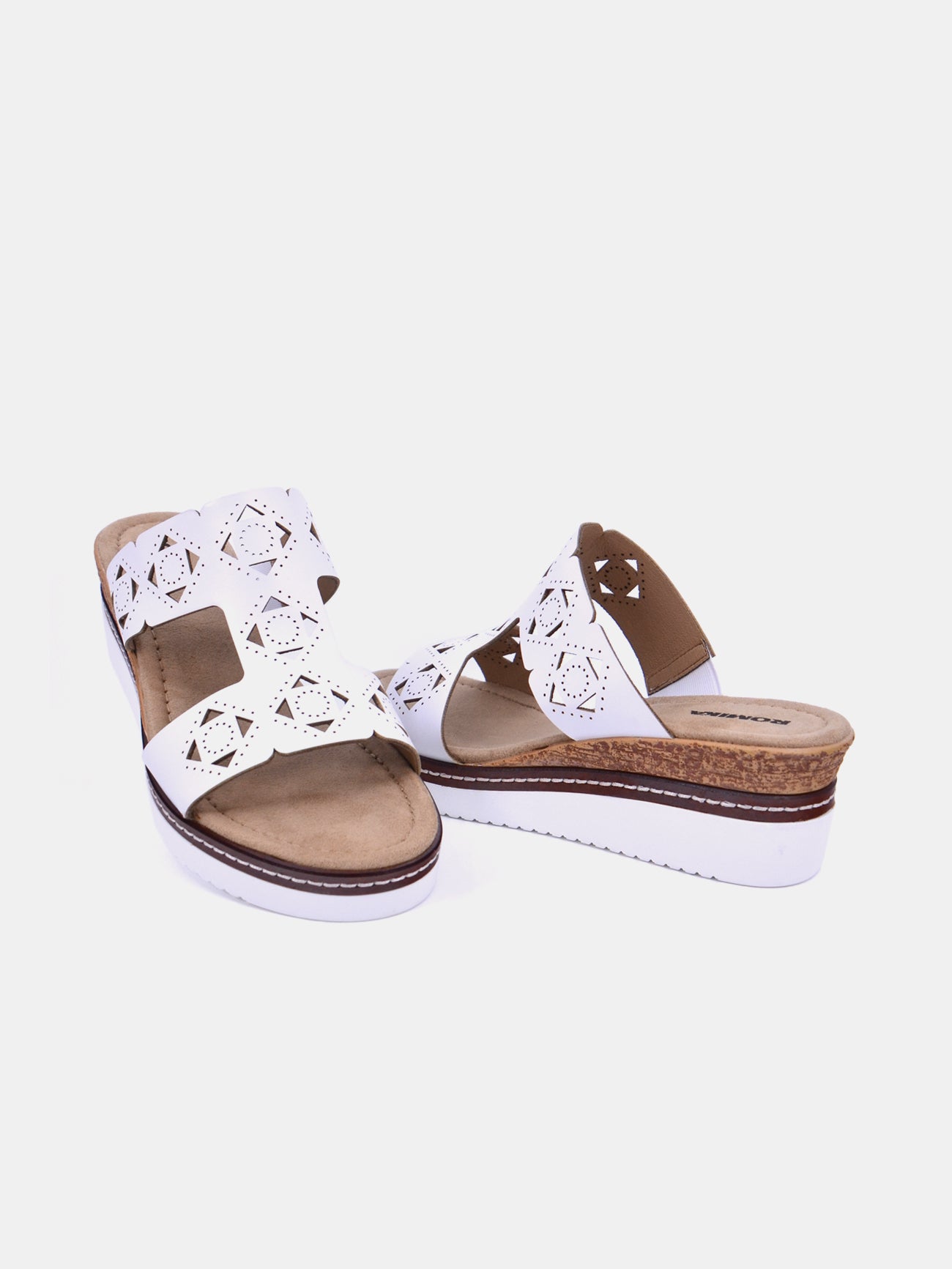 Romika 91403-AR95 Wedge Sandals #color_White