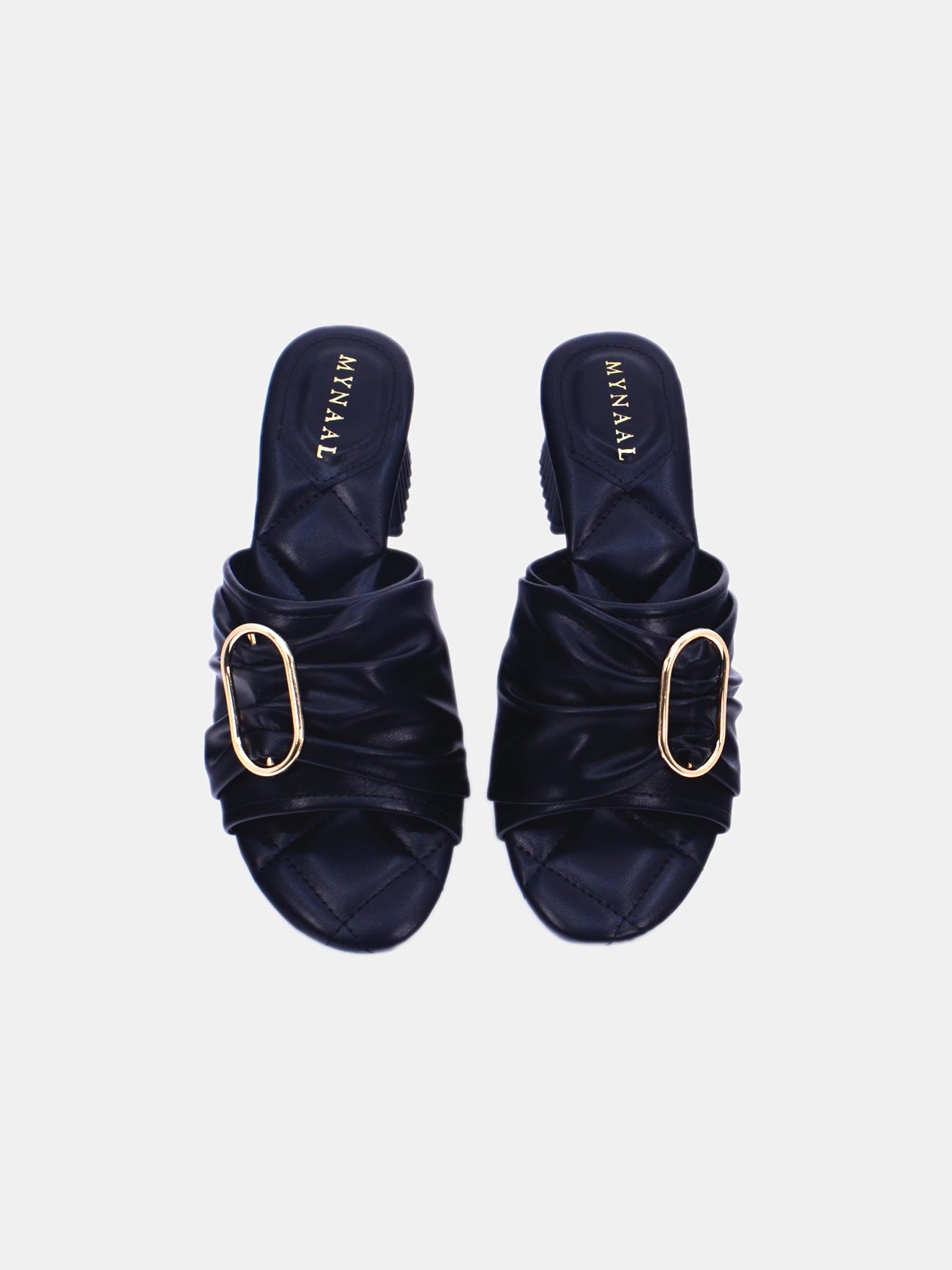 Mynaal 23BJH185 Women Heeled Sandals #color_Black