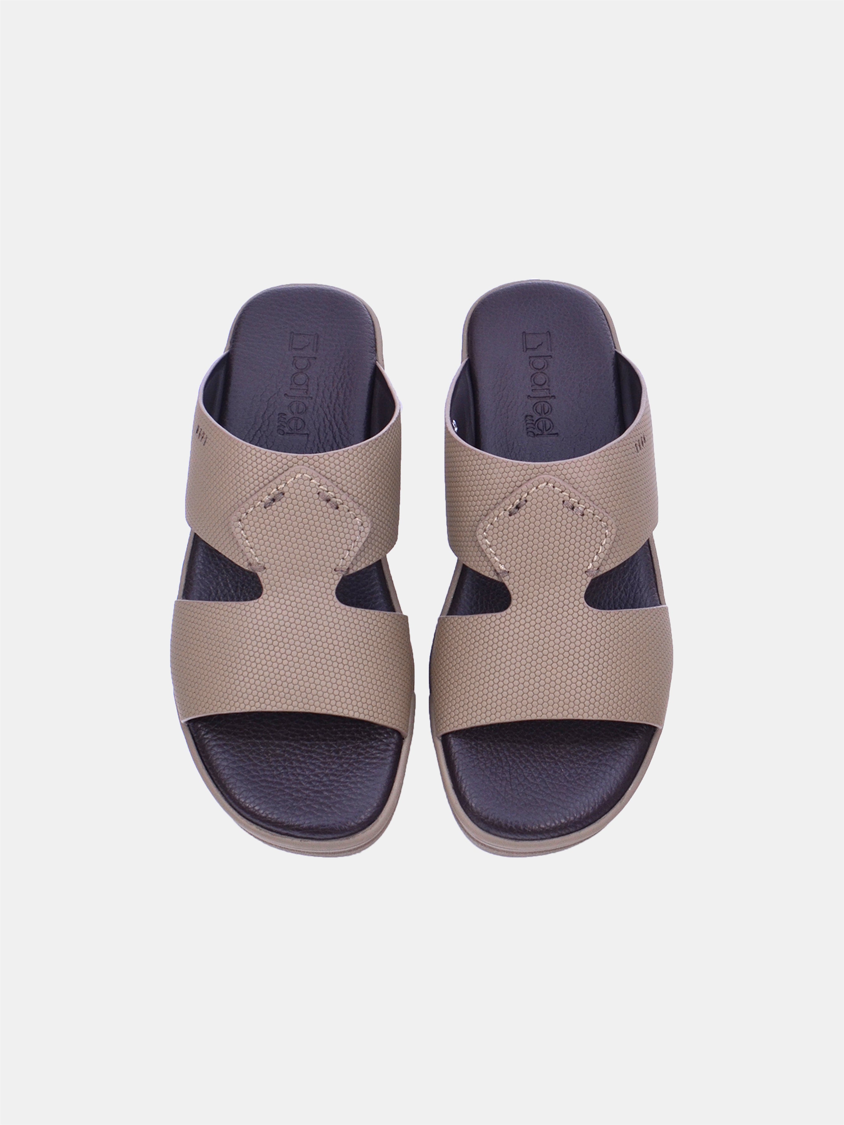 Barjeel Uno MSA134 Men Arabic Sandals #color_Beige