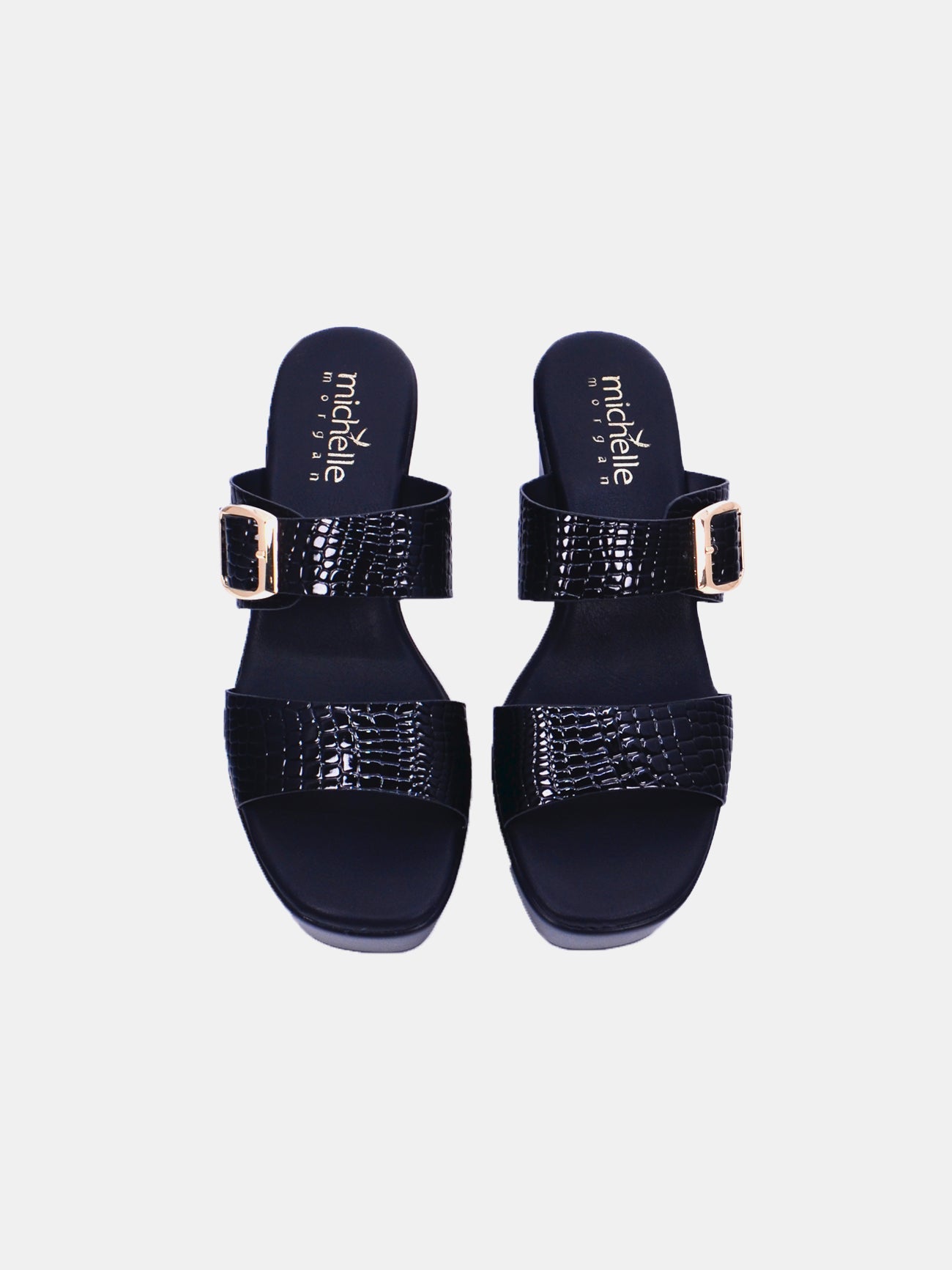 Michelle Morgan 114RJ857 Women's Heeled Sandals #color_Black