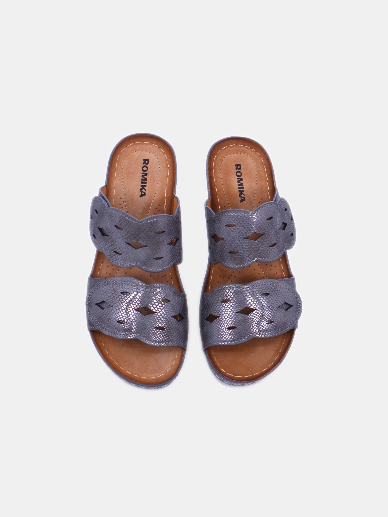 Romika 36604-AR633 Wedge Sandals #color_Gray