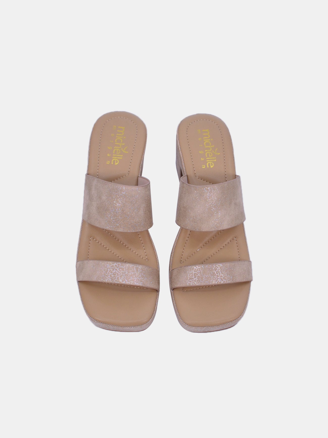 Michelle Morgan 314ZD23D Women's Heeled Sandals #color_Beige