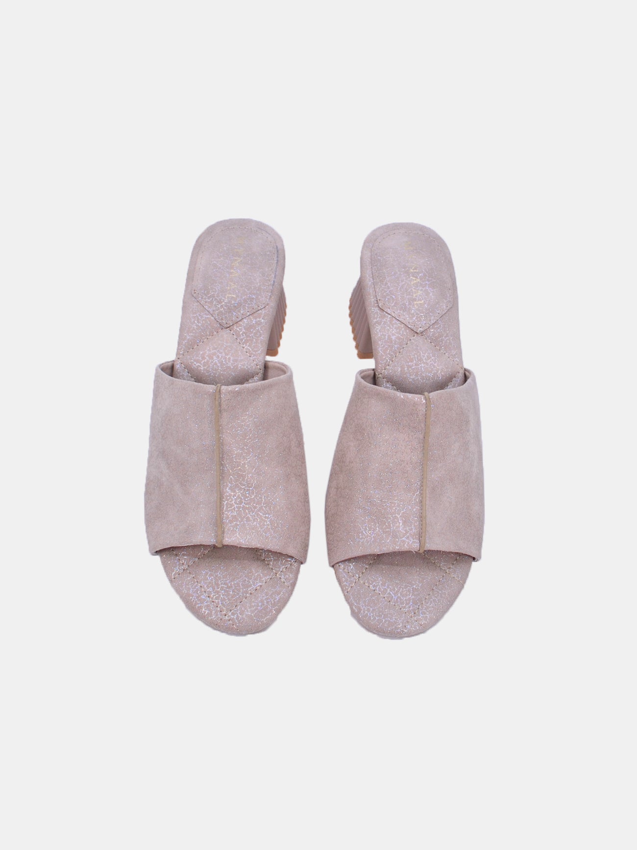 Mynaal Omira Women's Block Heel Sandals #color_Beige