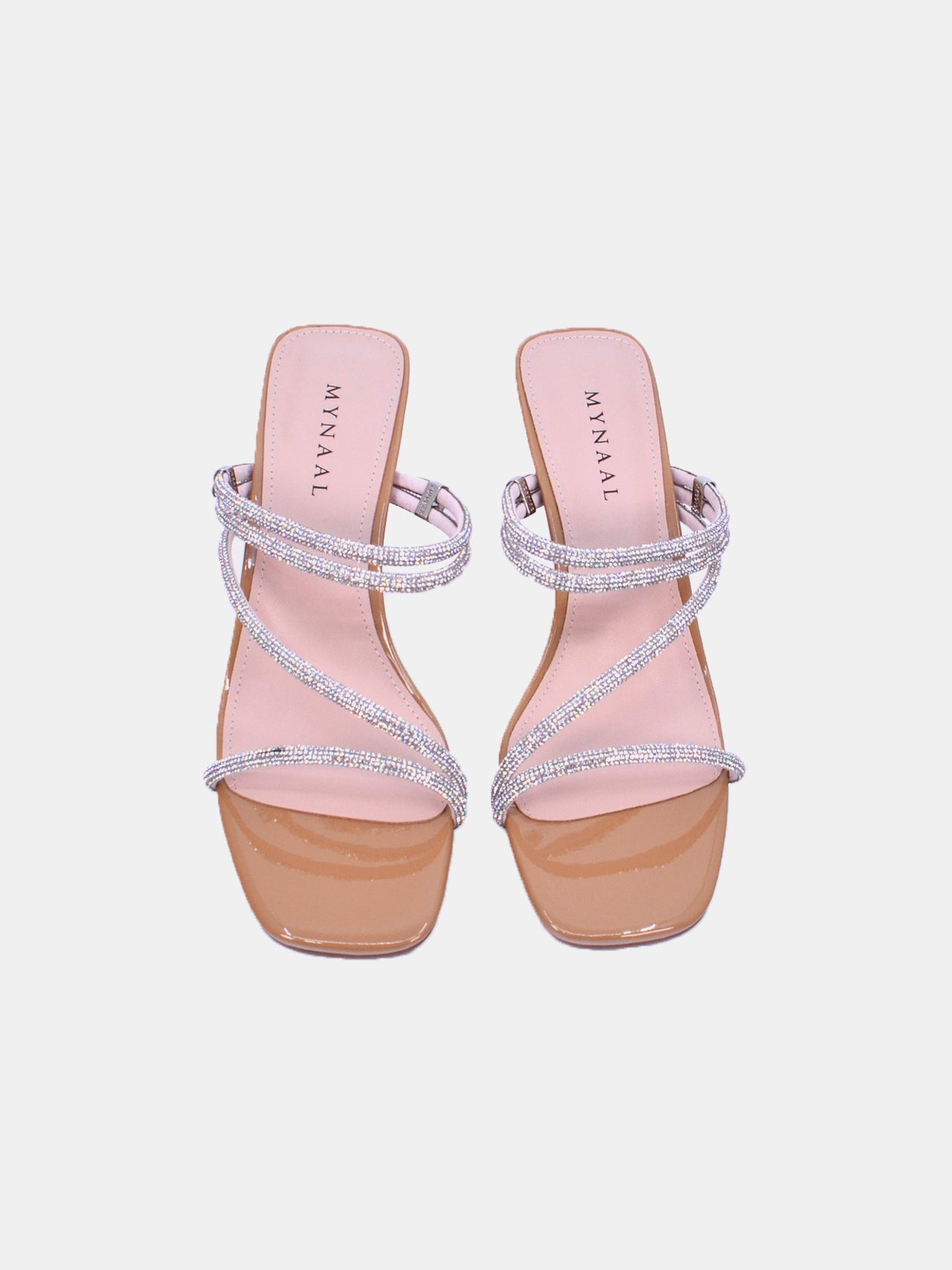 Mynaal Ethra Women's Pencil Heel Sandals #color_Beige