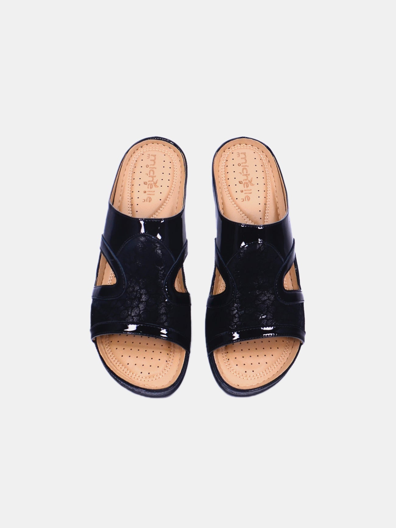 Michelle Morgan 88909-26 Women's Flat Sandals #color_Black