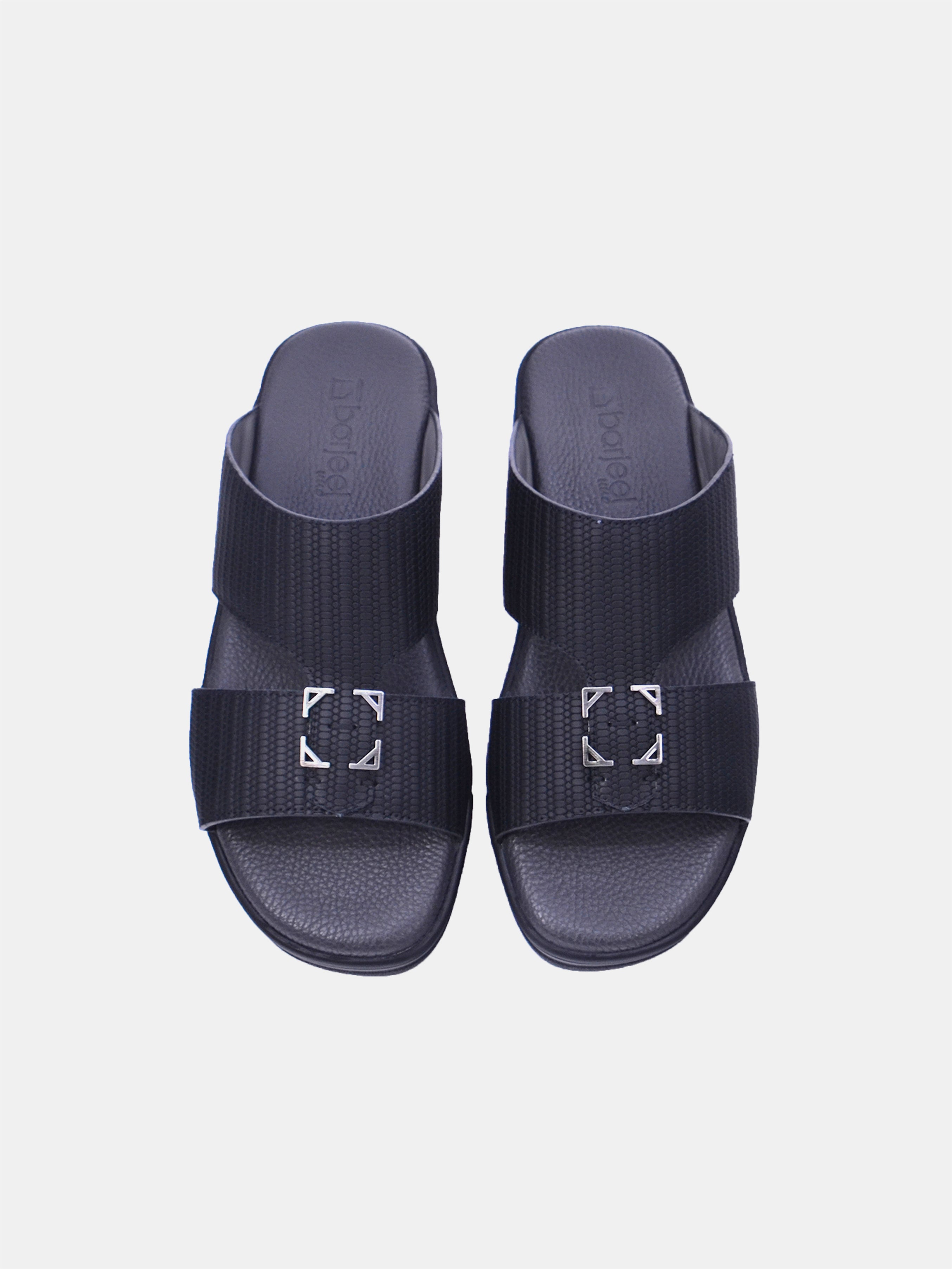 Barjeel Uno MSA133 Men Arabic Sandals #color_Black