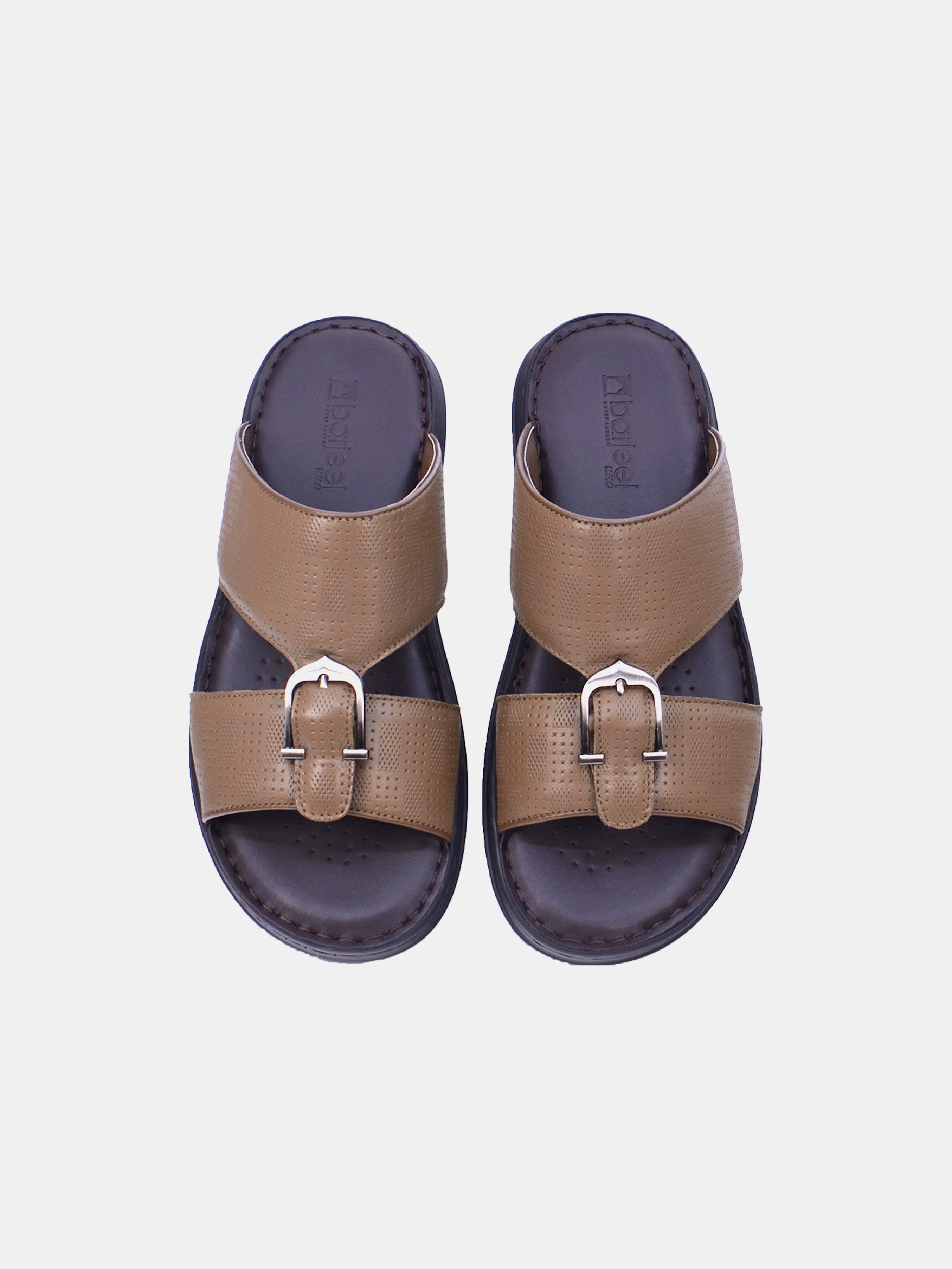 Barjeel Uno 21410-64 Men Arabic Sandals #color_Brown