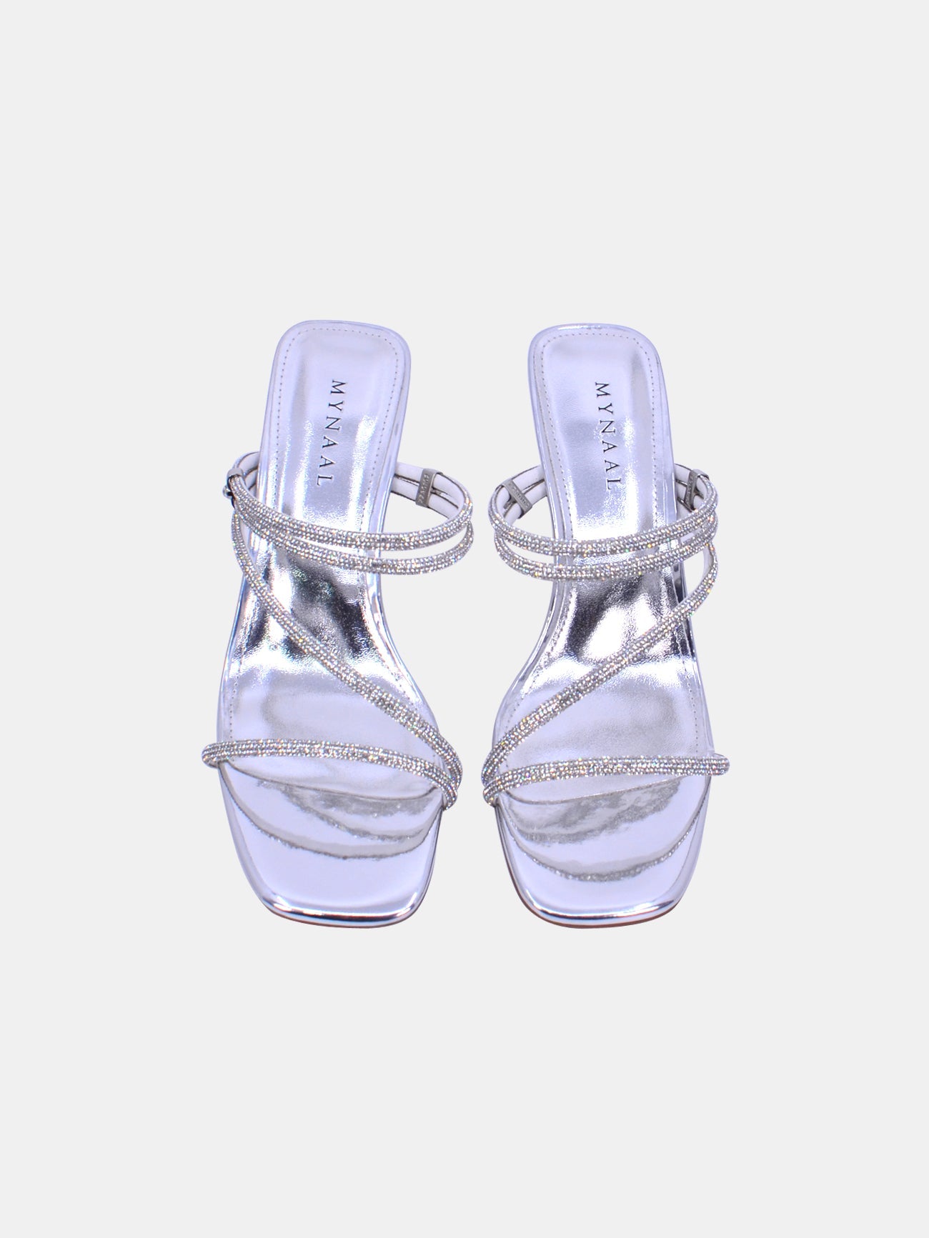 Mynaal Ethra Women's Pencil Heel Sandals #color_Silver