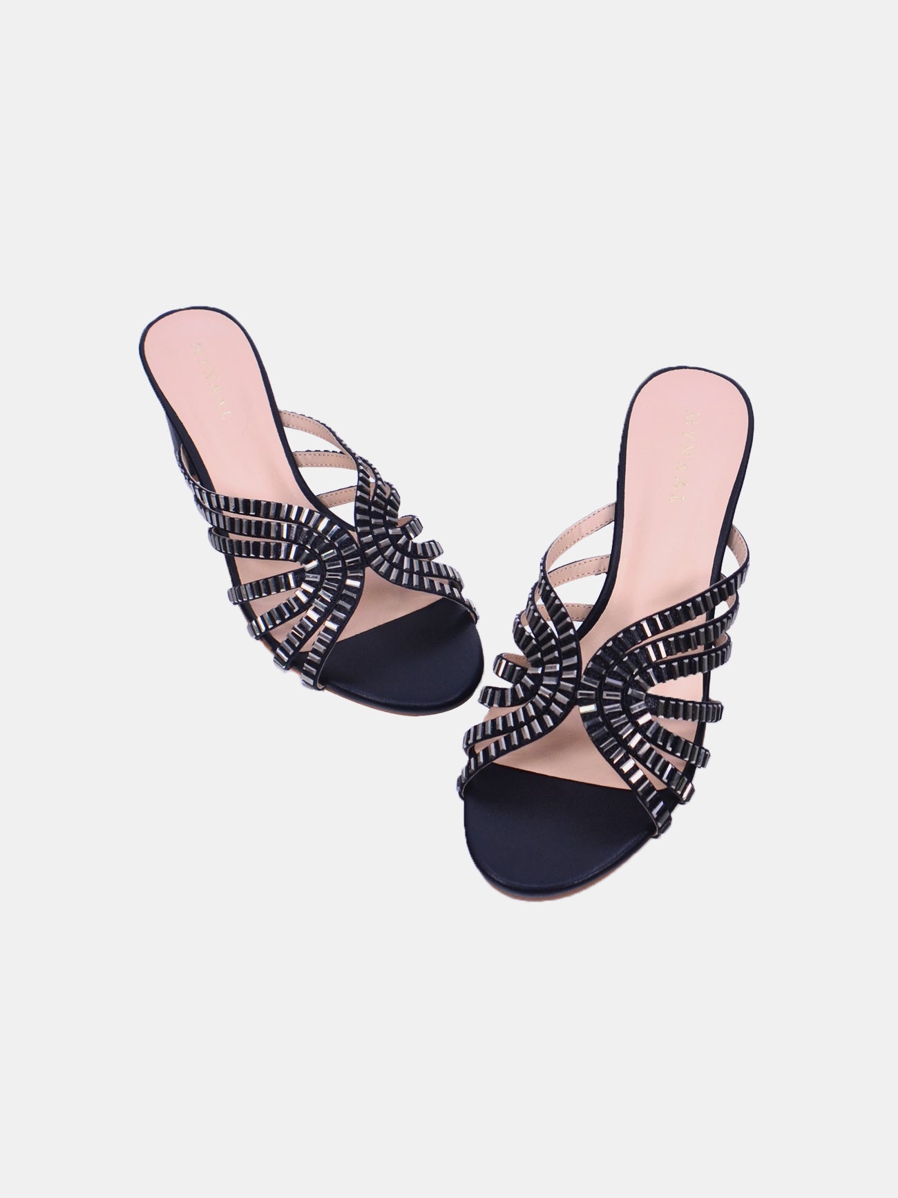 Mynaal Velaq Women's Block Heel Sandals #color_Black