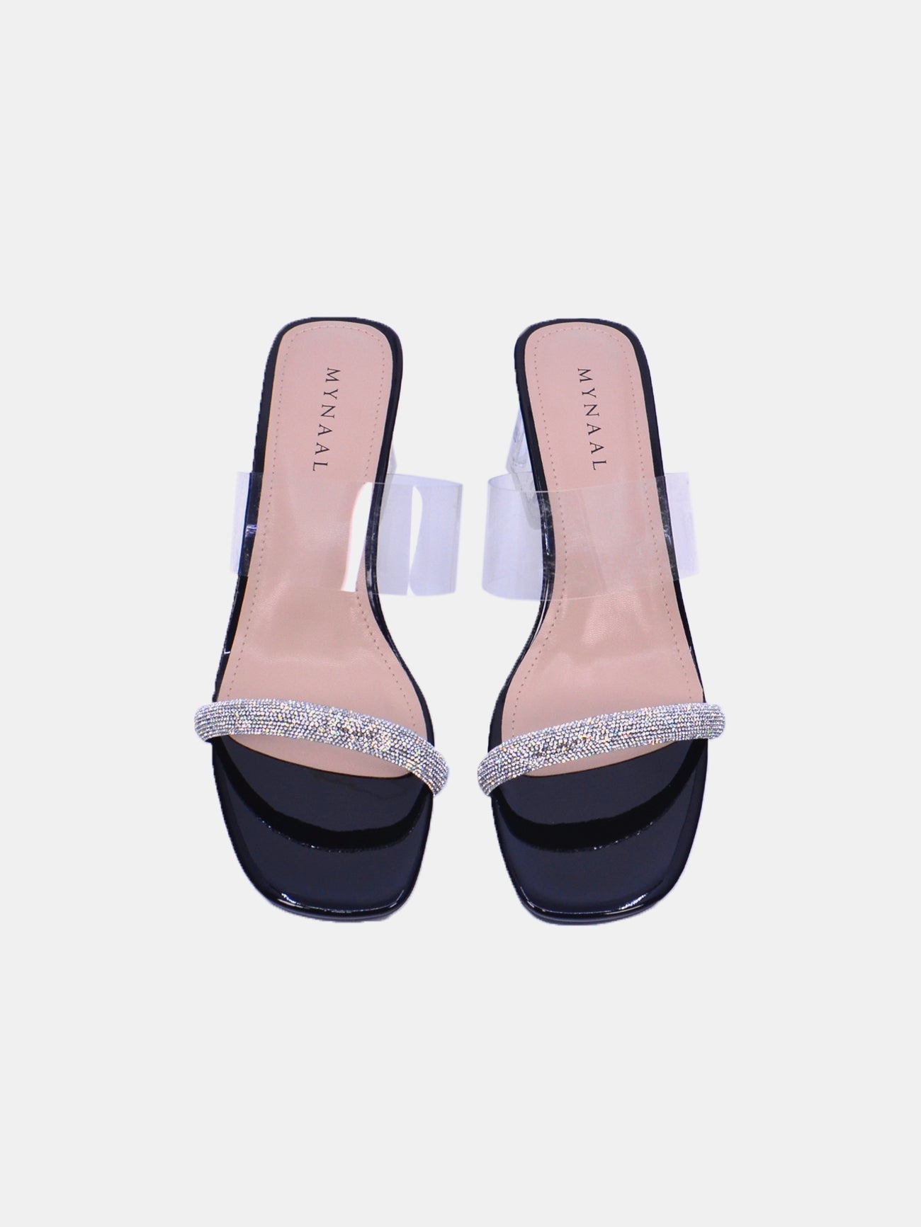 Mynaal Quira Women's Block Heel Sandals #color_Black
