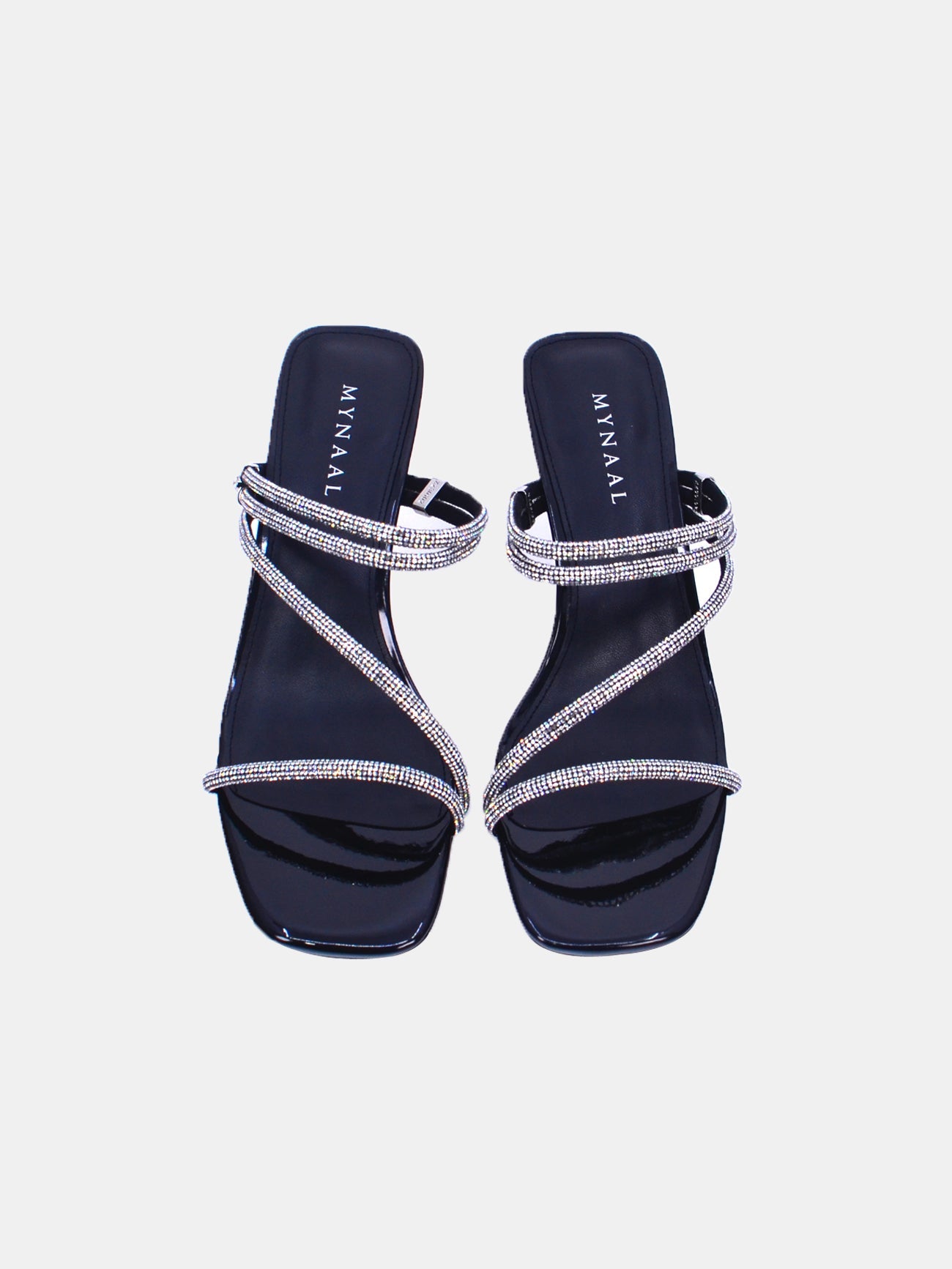 Mynaal Ethra Women's Pencil Heel Sandals #color_Black