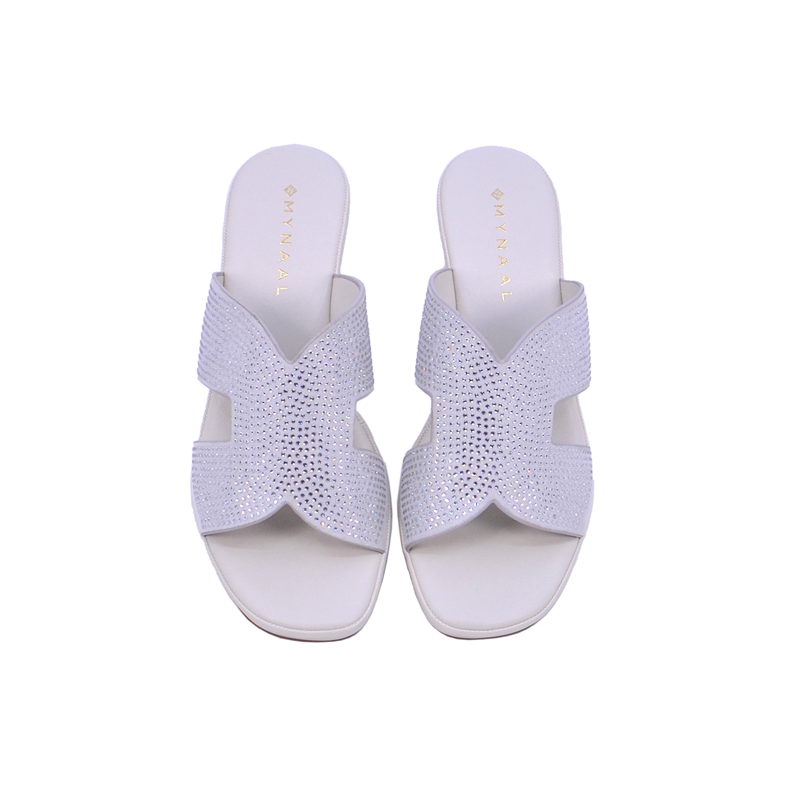 Mynaal 414Rj21C Women's Mid-Heel Sandal #color_Silver
