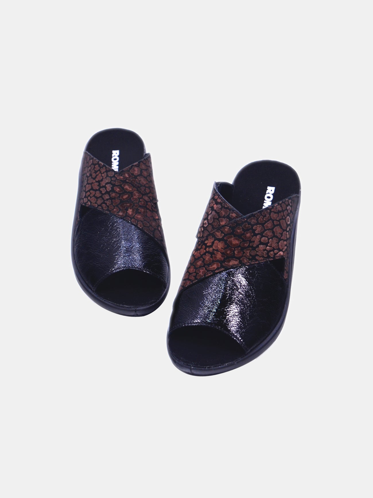 Romika 27163-AR552 Heel Sandals #color_Black / Gold