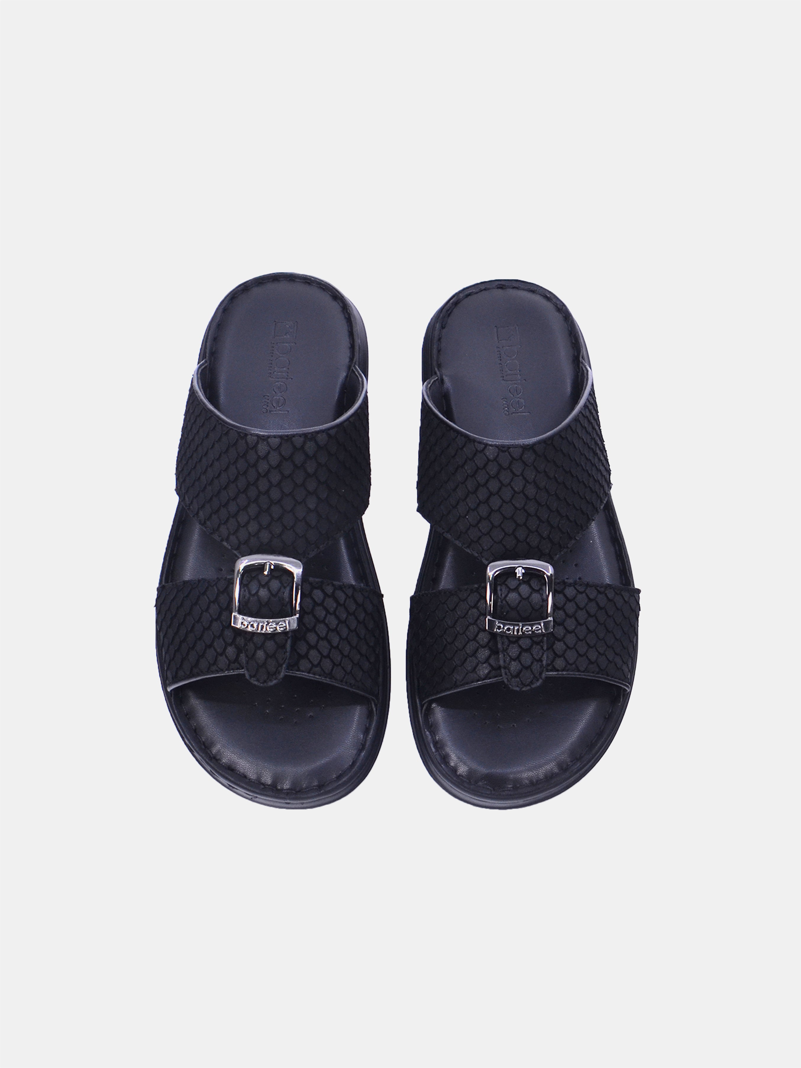 Barjeel Uno 21410-62 Men Arabic Sandals #color_Black
