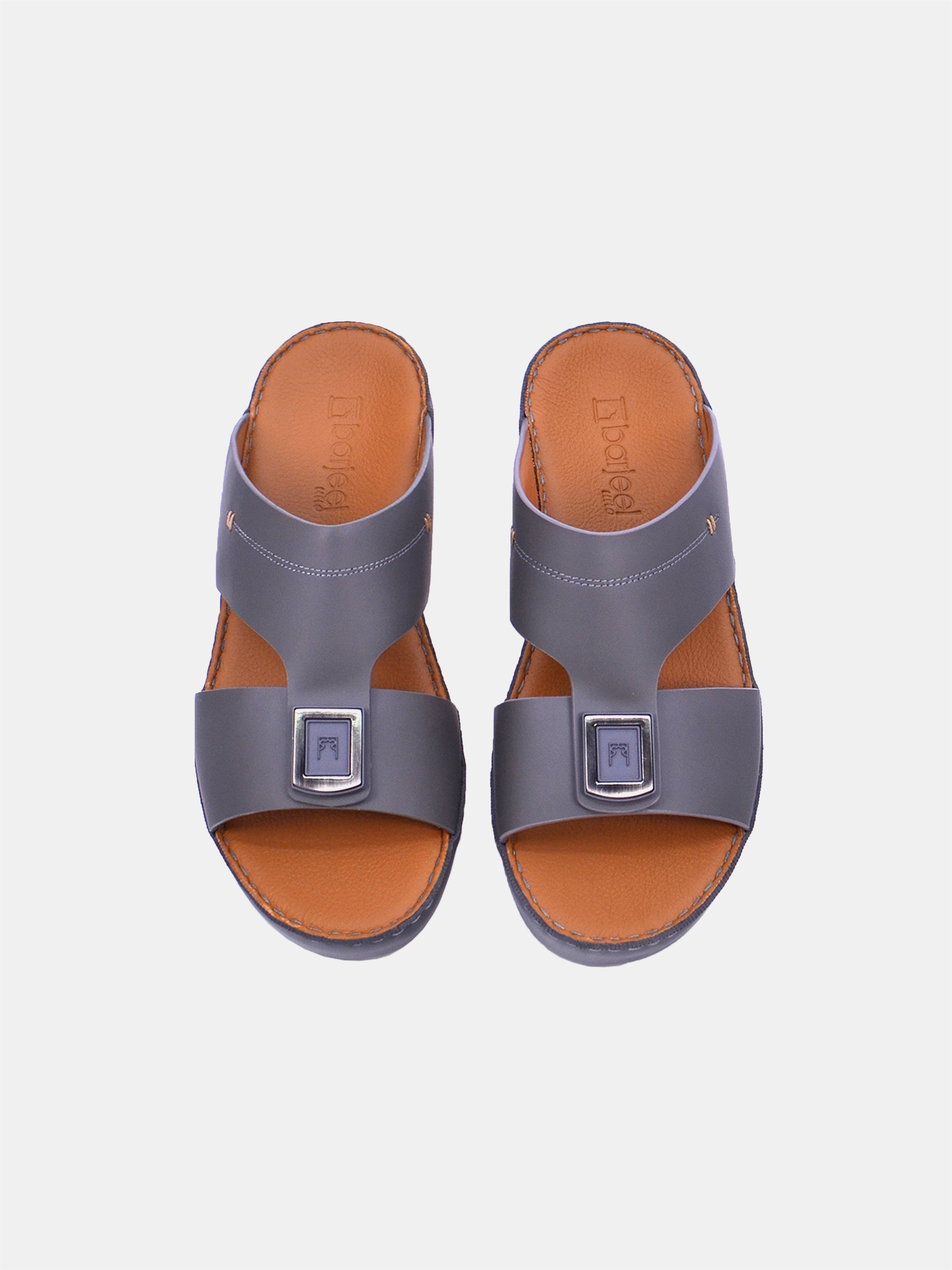 Barjeel Uno BS36 Men's Arabic Sandals #color_Gray