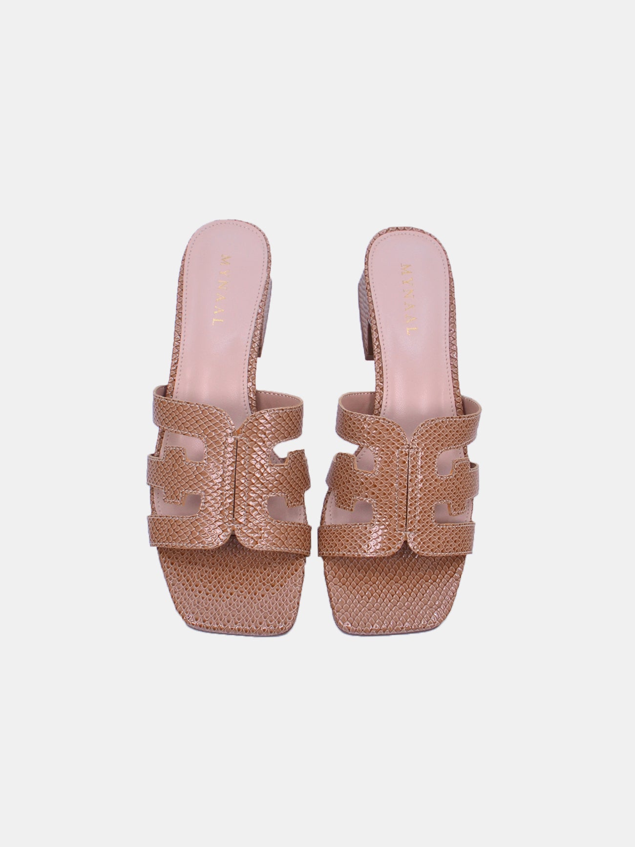 Mynaal Celestia Women's Block Heel Sandals #color_Beige