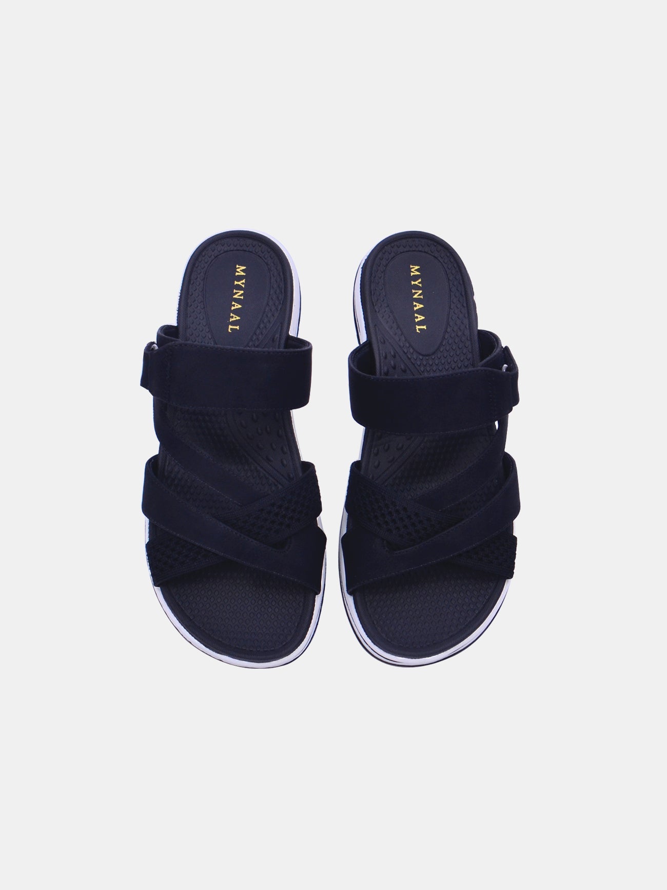 Mynaal Solara Women's Flat Sandals #color_Black