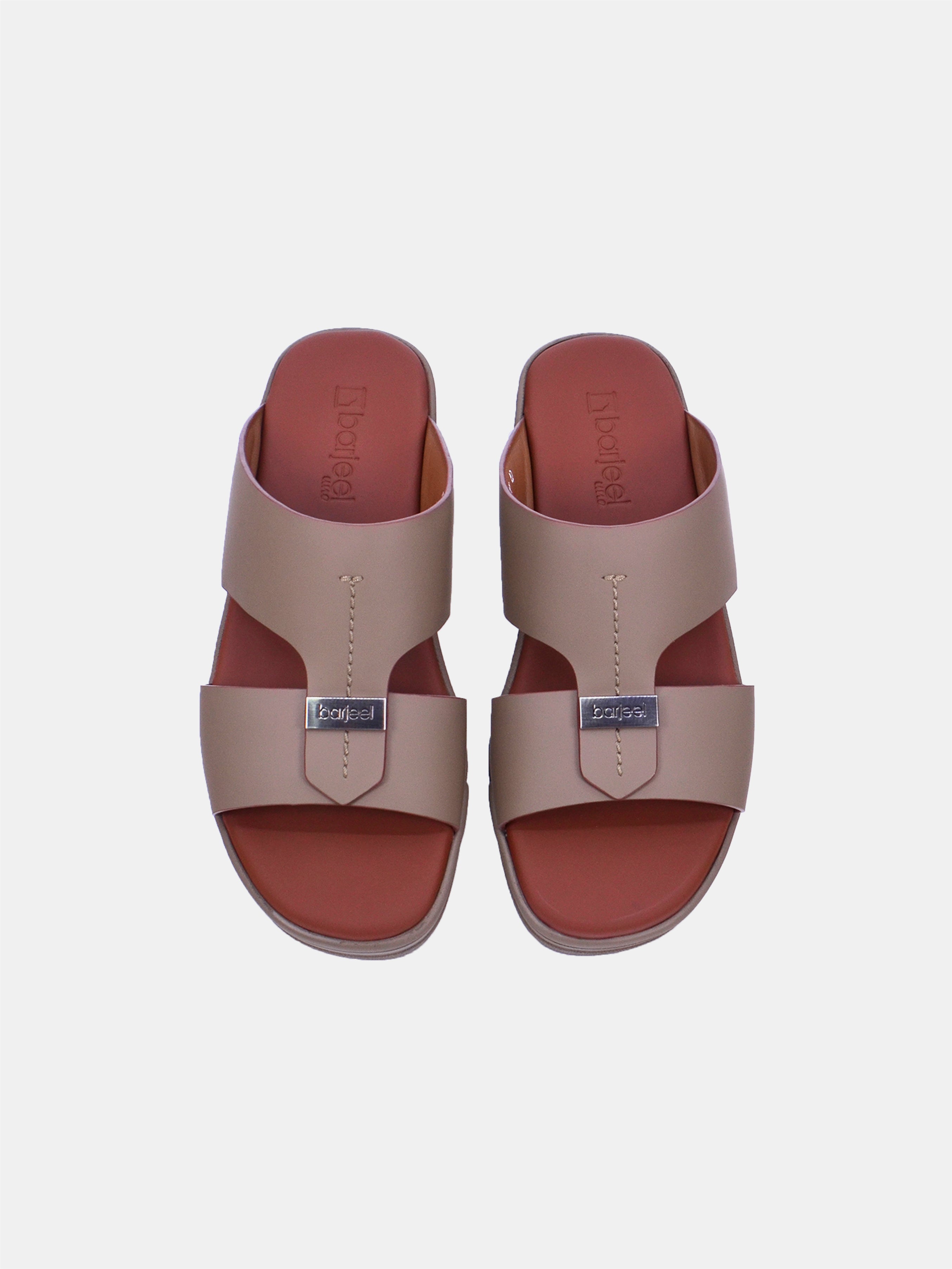 Barjeel Uno TAM Sole MSA-127 Men's Arabic Sandals #color_dark beige