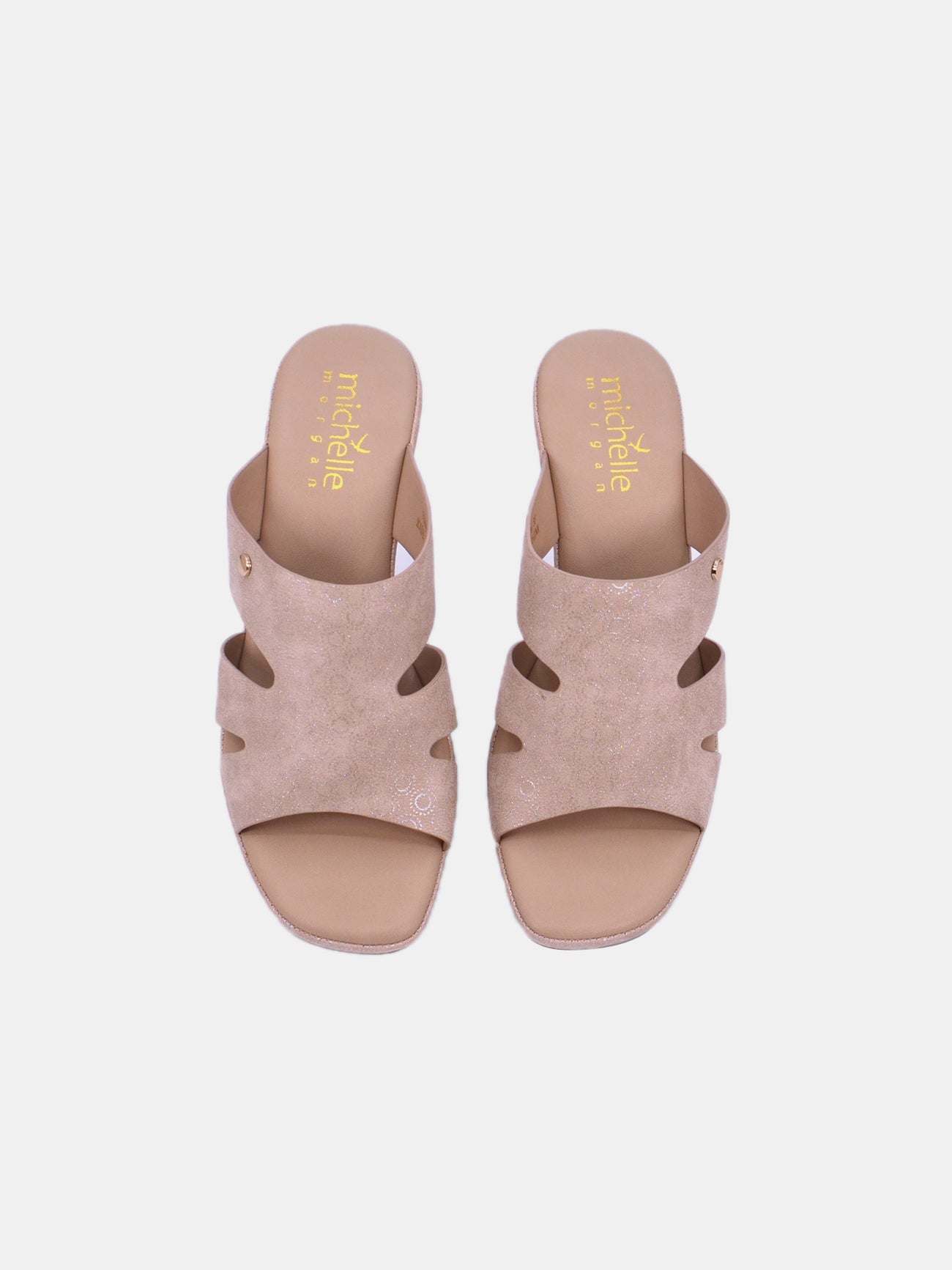 Michelle Morgan 114RJ216 Women's Heeled Sandals #color_Beige