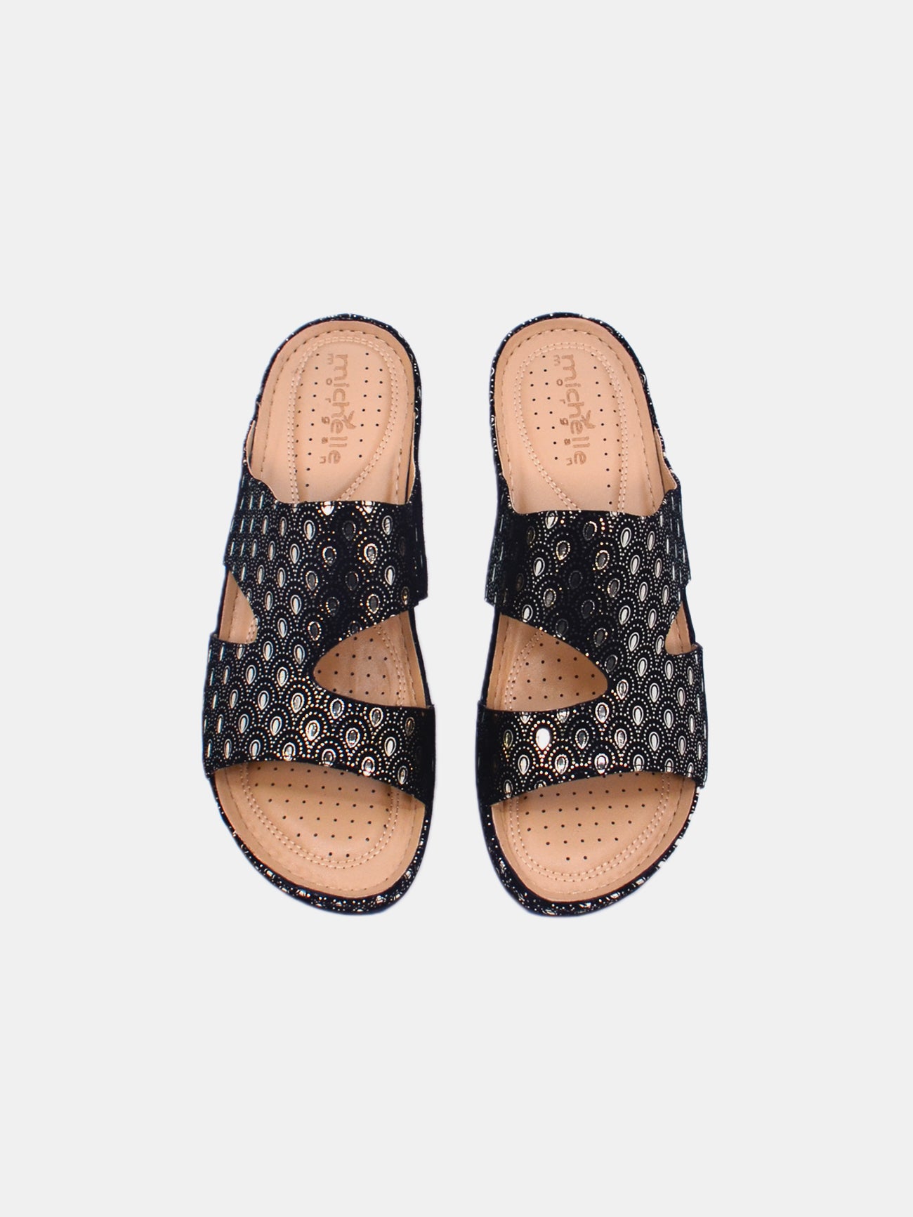 Michelle Morgan 88909-19 Women's Flat Sandals #color_Gold