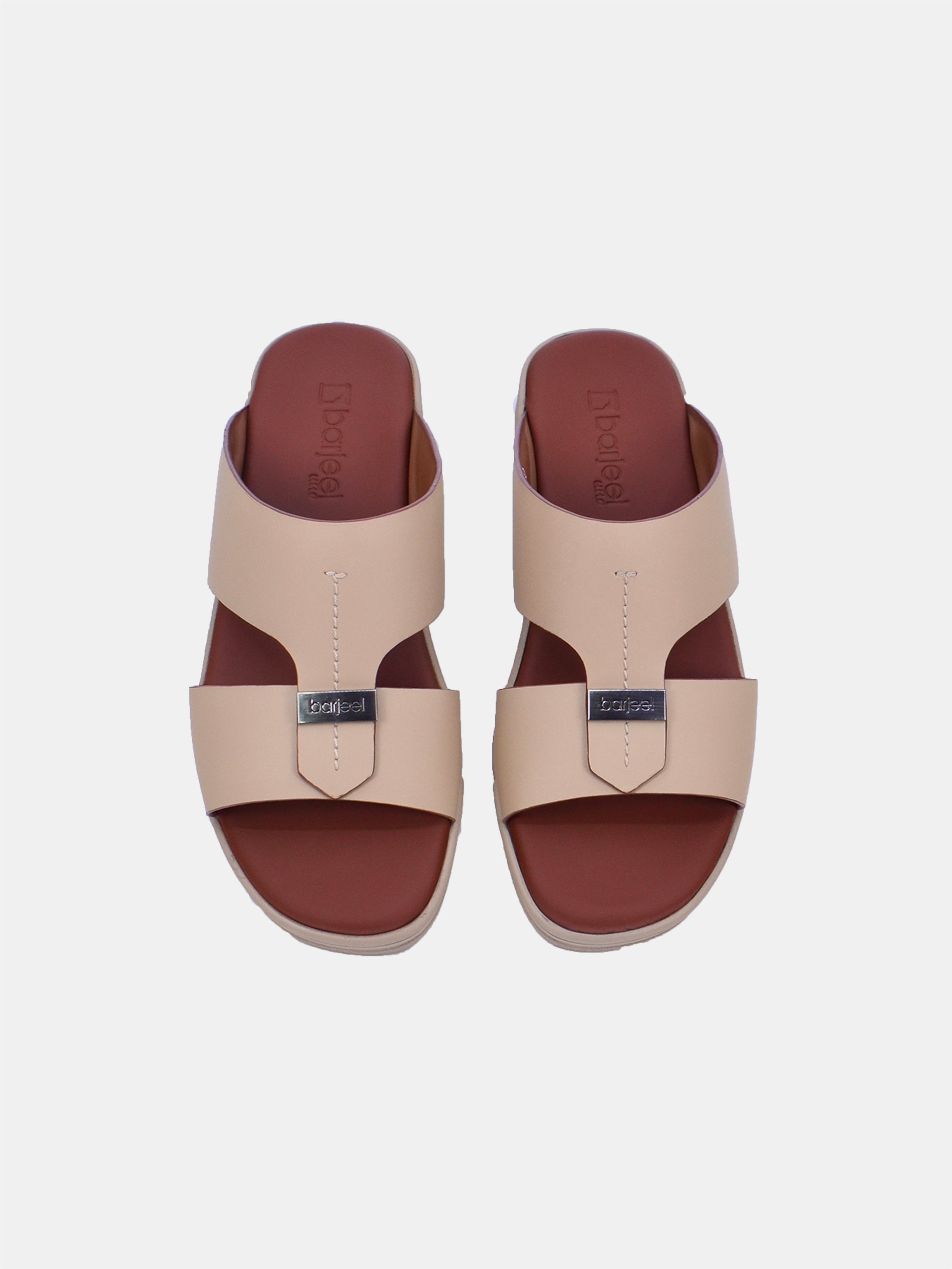 Barjeel Uno TAM Sole MSA-127 Men's Arabic Sandals #color_beige