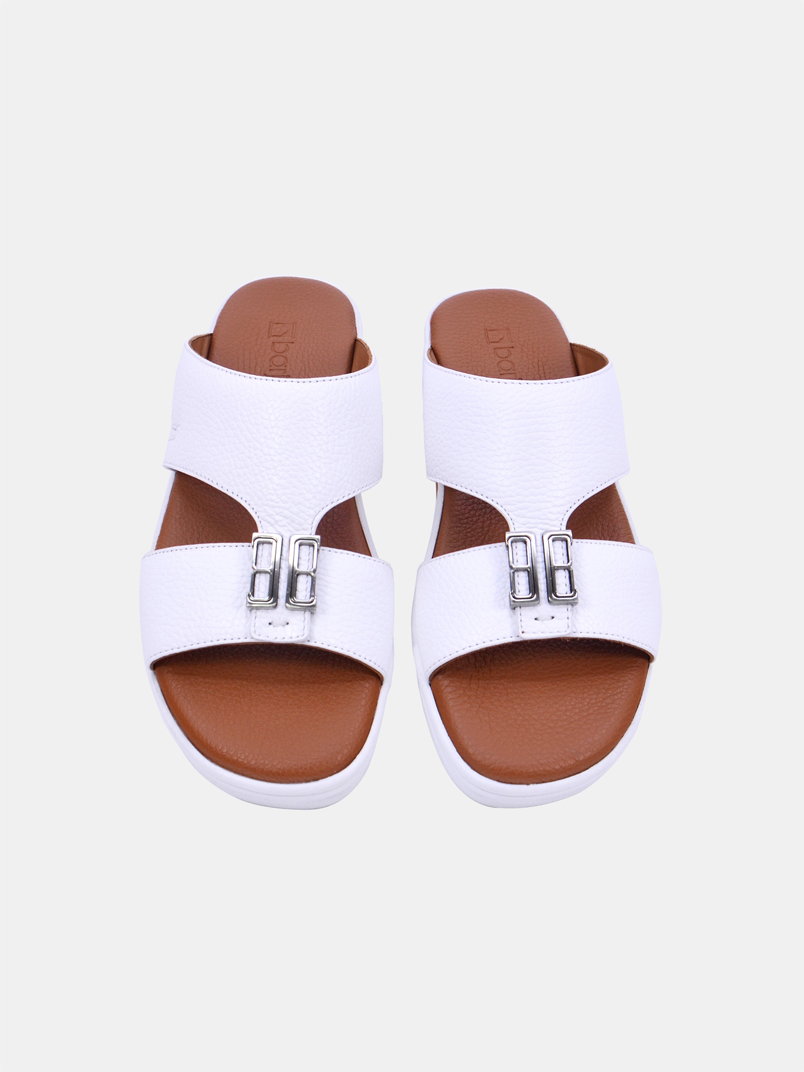 Barjeel Uno TAM Sole B-122 Men's Arabic Sandals #color_white