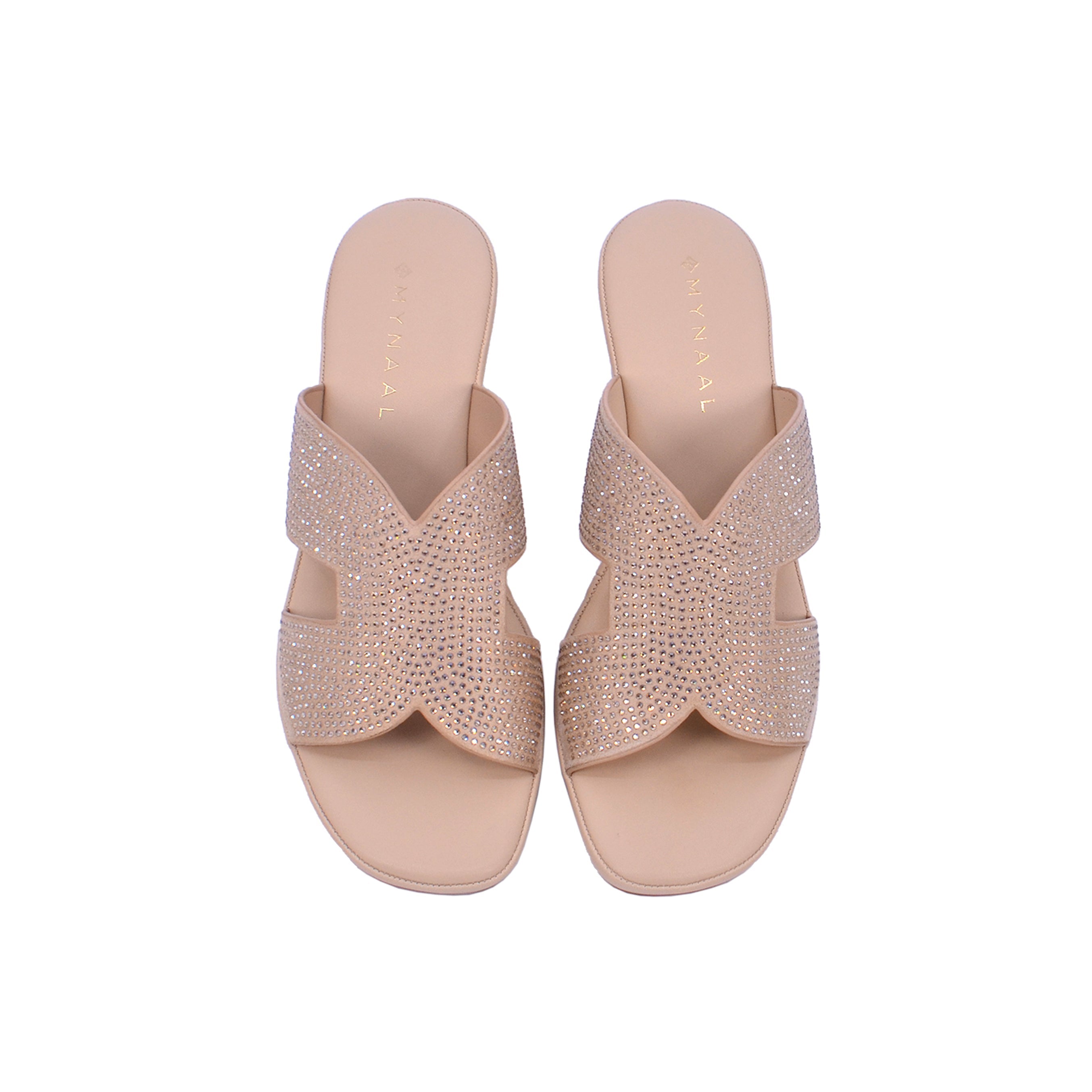 Mynaal 414Rj21C Women's Mid-Heel Sandal #color_Gold