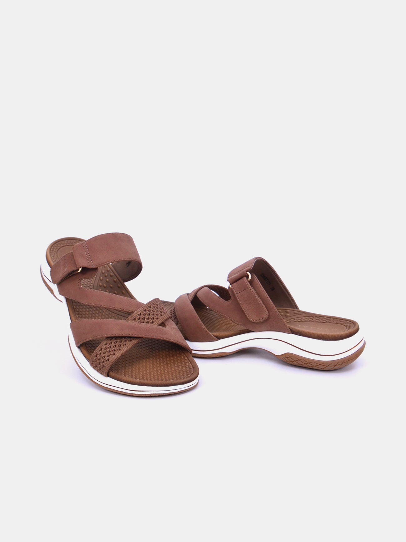 Mynaal Solara Women's Flat Sandals #color_Brown