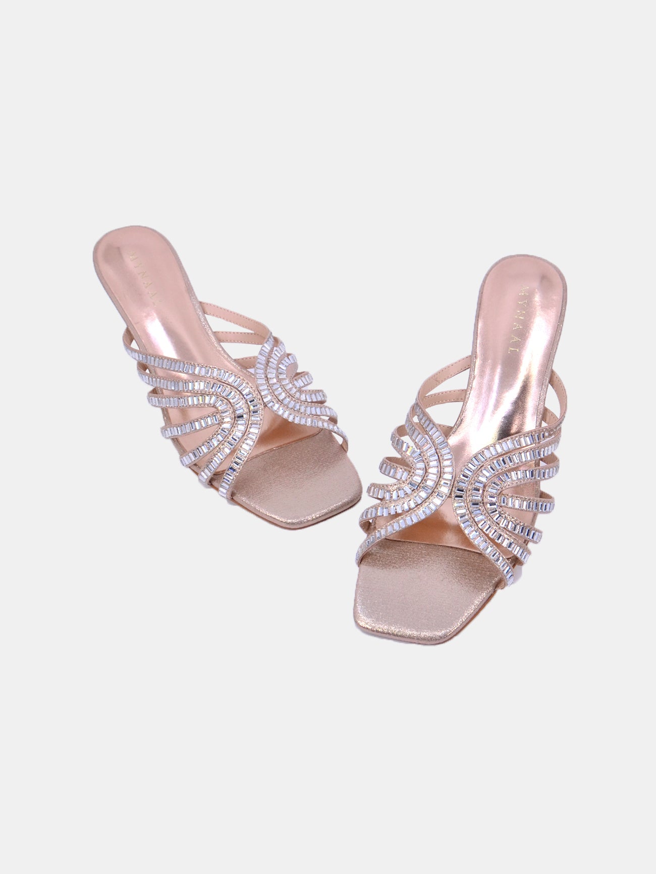 Mynaal Verde Women's Kitten Heel Sandals #color_Beige