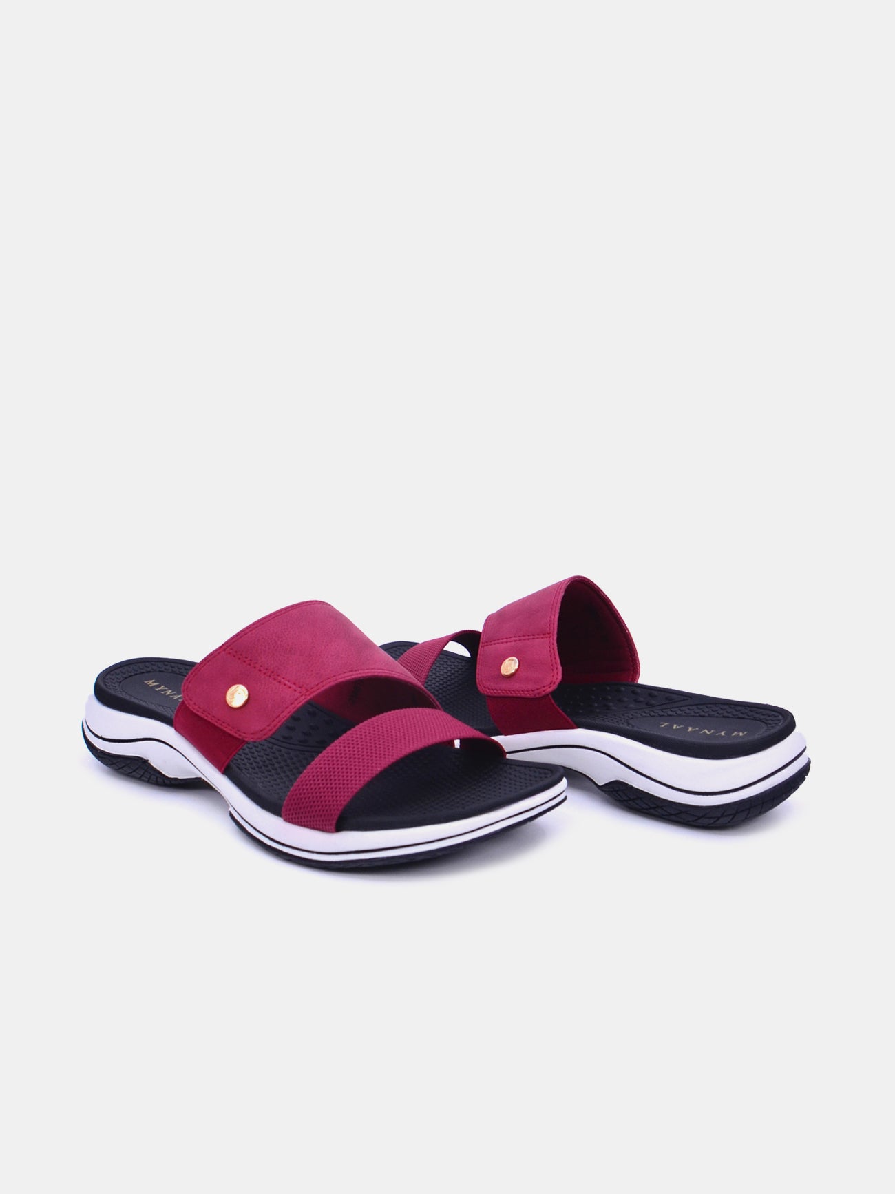 Mynaal Auria Women's Flat Sandals #color_Maroon